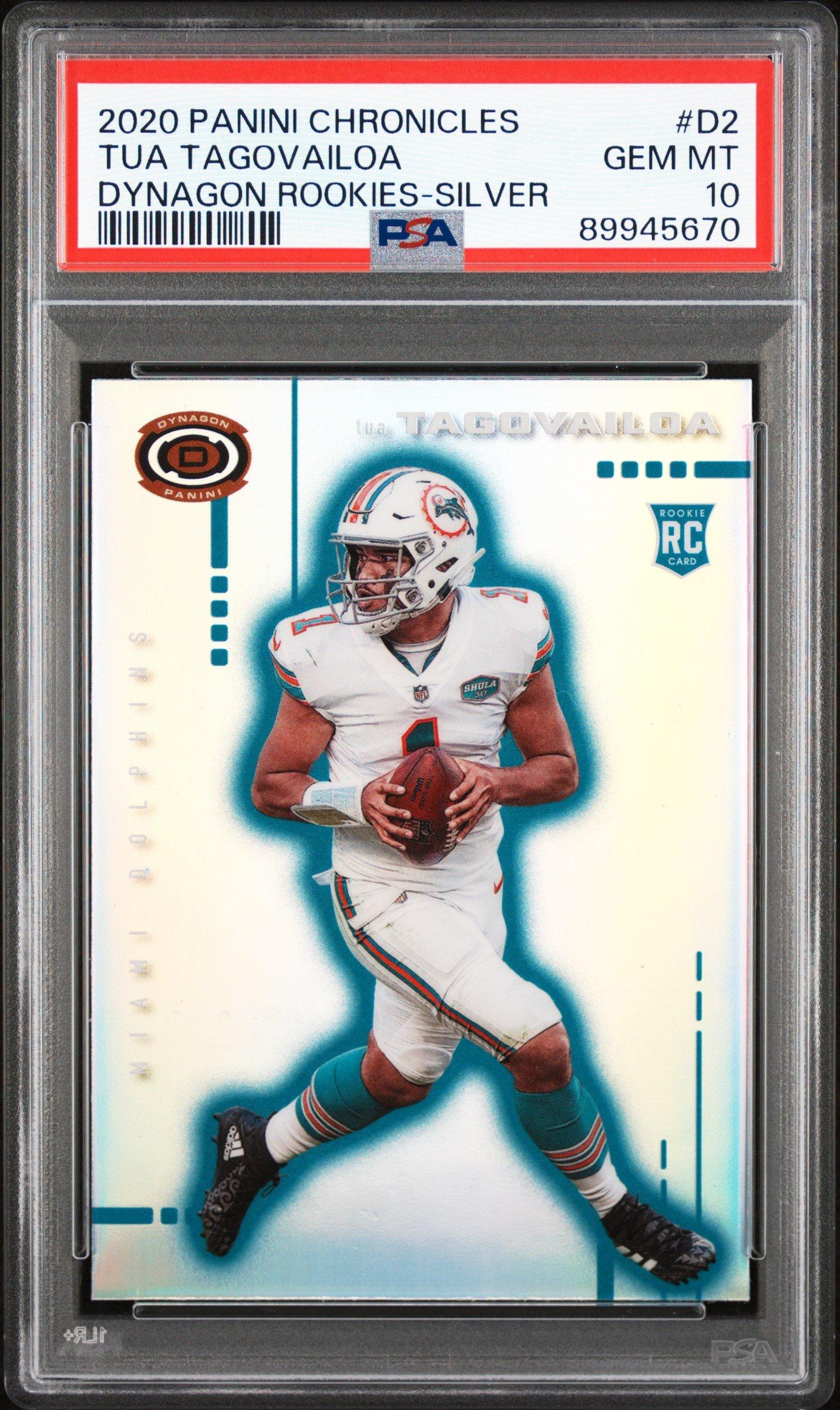 2020 Panini Chronicles Dynagon Rookies D2 Tua Tagovailoa Silver PSA 10