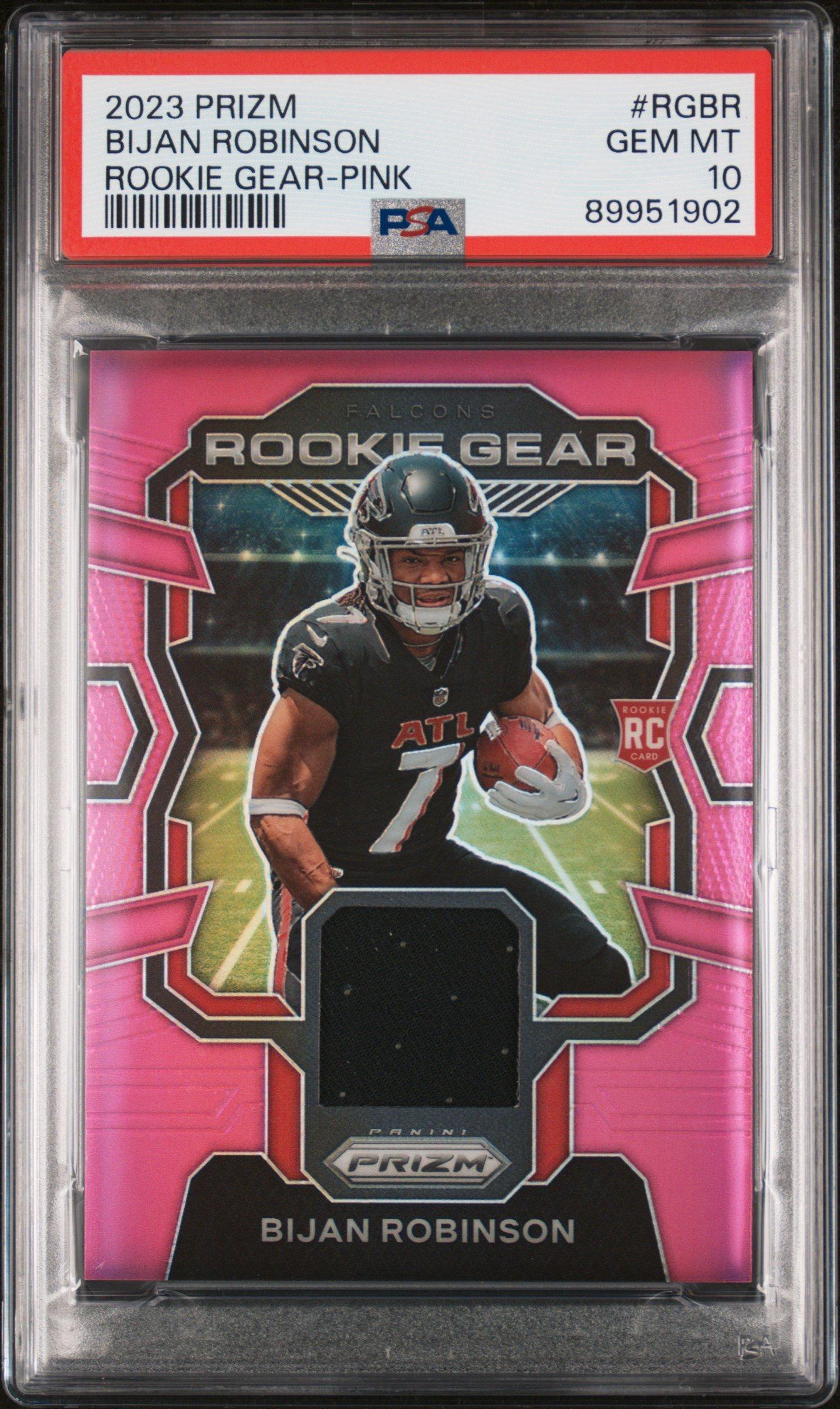 2023 Panini Prizm Rookie Gear Rgbr Bijan Robinson Pink PSA 10