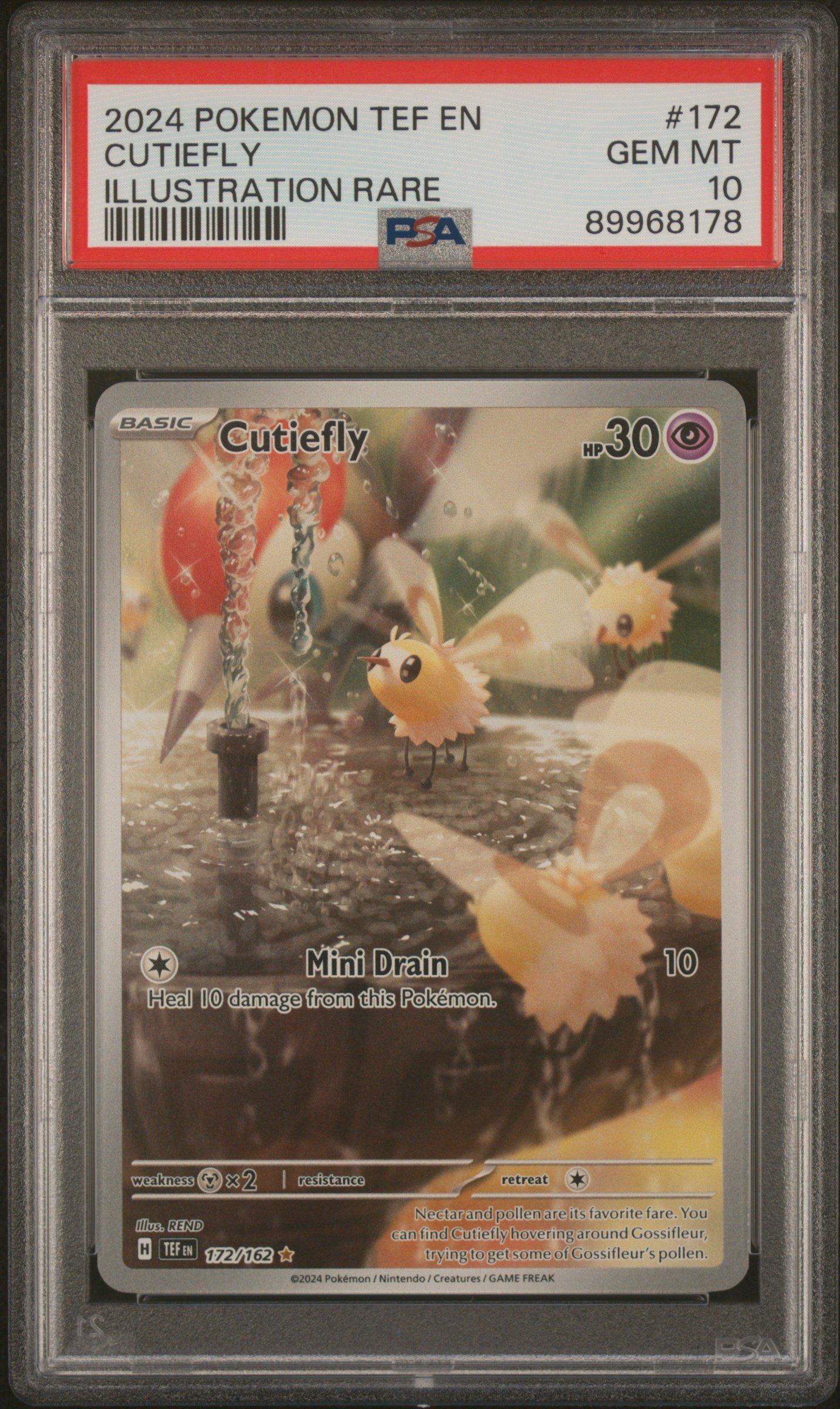 2024 Pokemon Tef En-temporal Forces 172 Cutiefly Illustration Rare