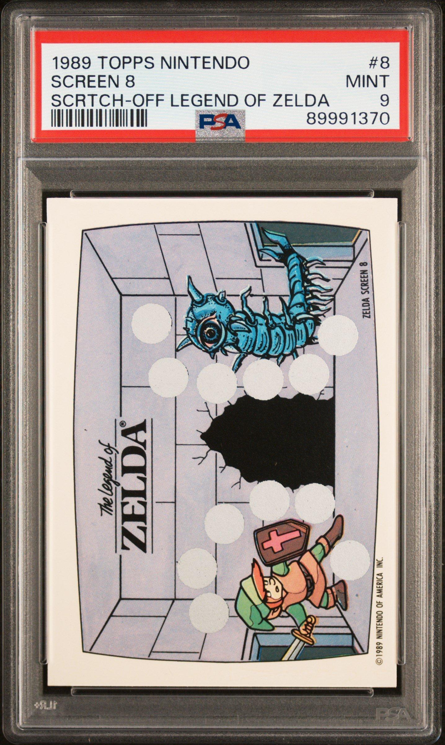 1989 Topps Nintendo Scratch-off Legend Of Zelda 8 Screen 8 PSA 9