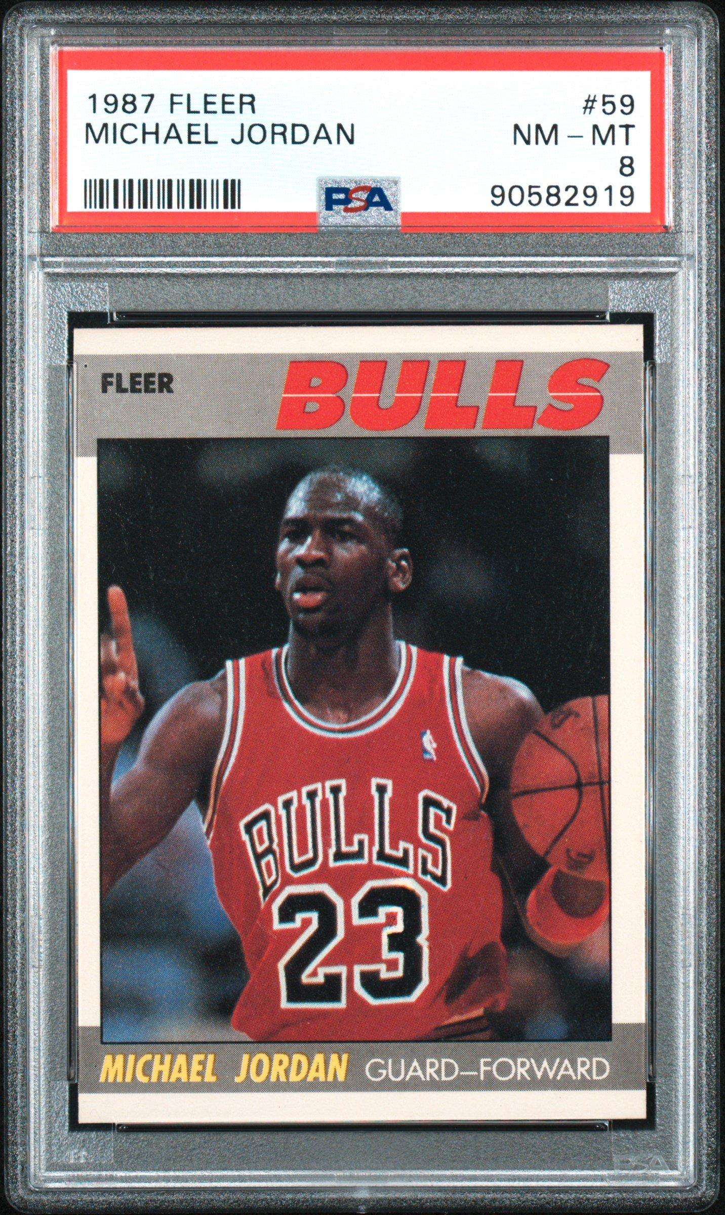 1987 Fleer 59 Michael Jordan PSA 8