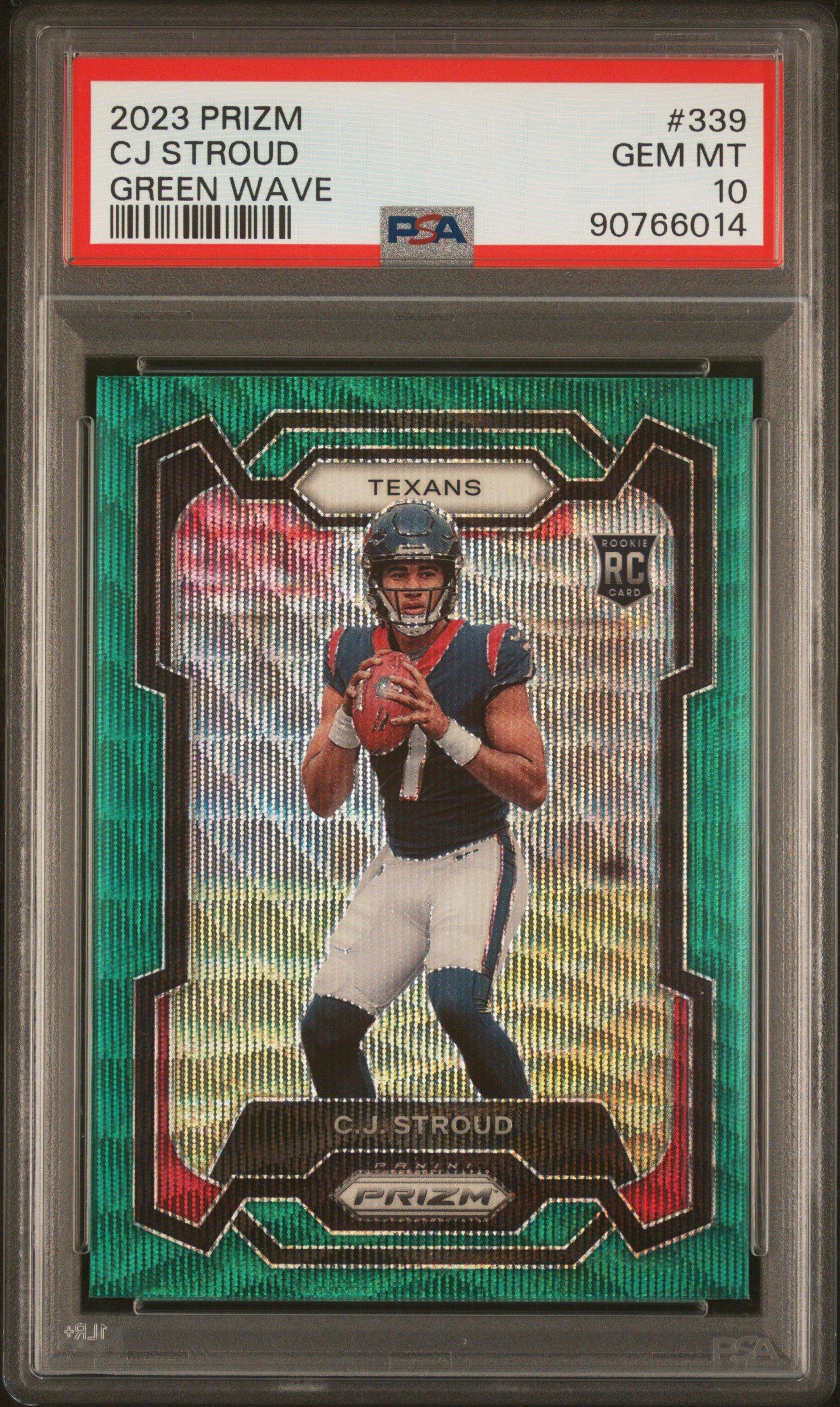 2023 Panini Prizm 339 Cj Stroud Green Wave PSA