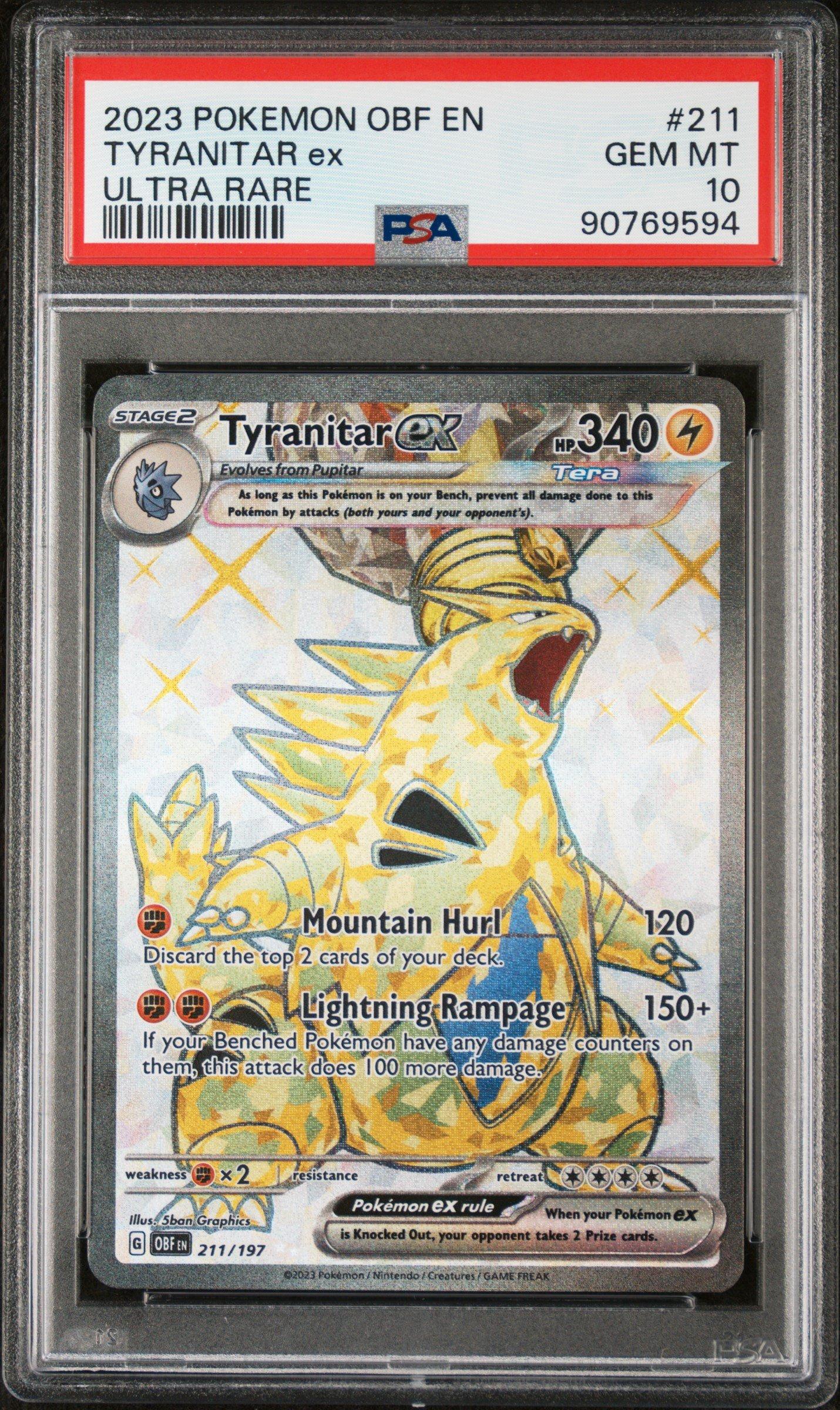 2023 Pokemon Obf En-obsidian Flames 211 Tyranitar Ex Ultra