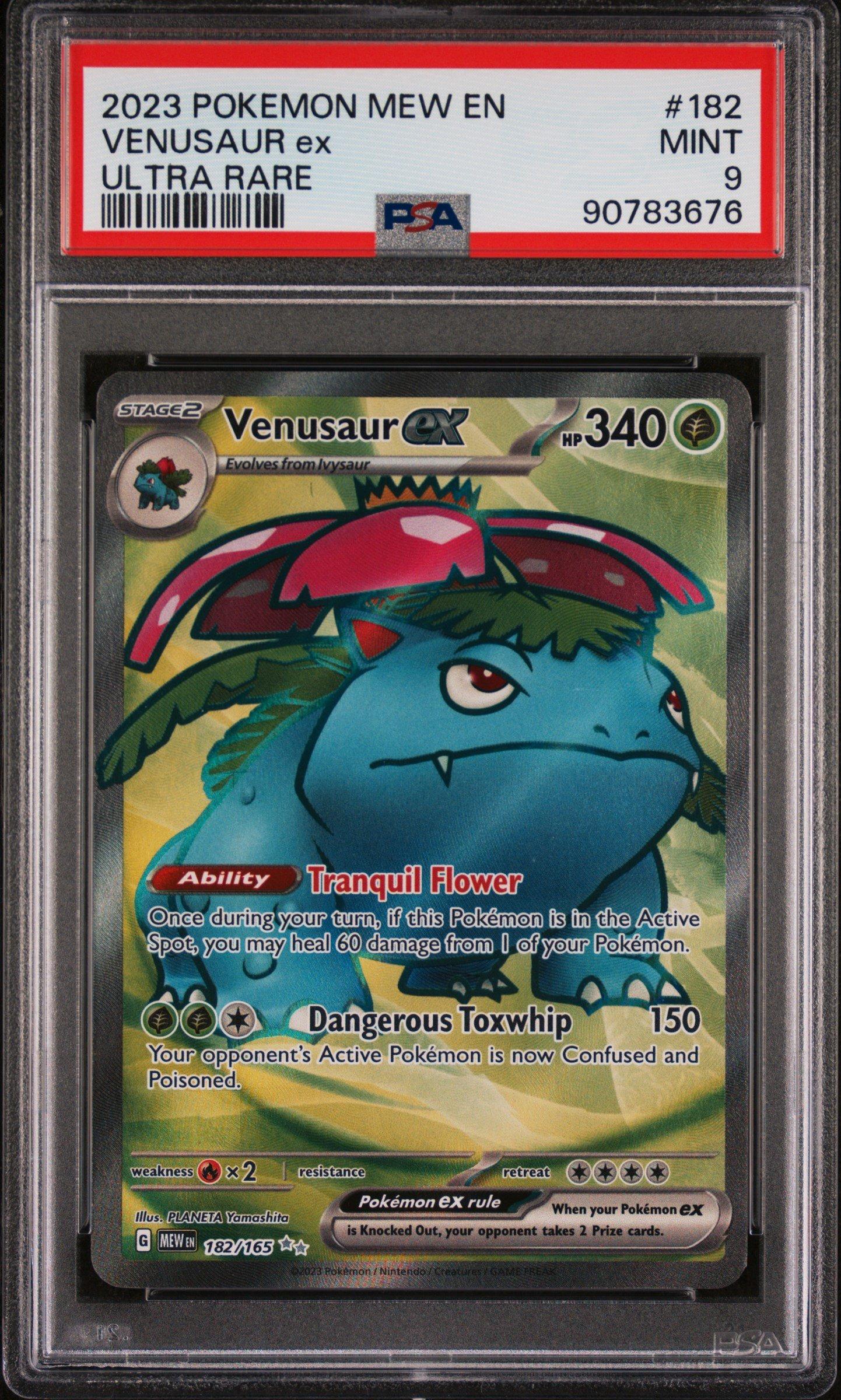 2023 Pokemon Mew En-151 182 Venusaur Ex Ultra Rare PSA 9 Graded