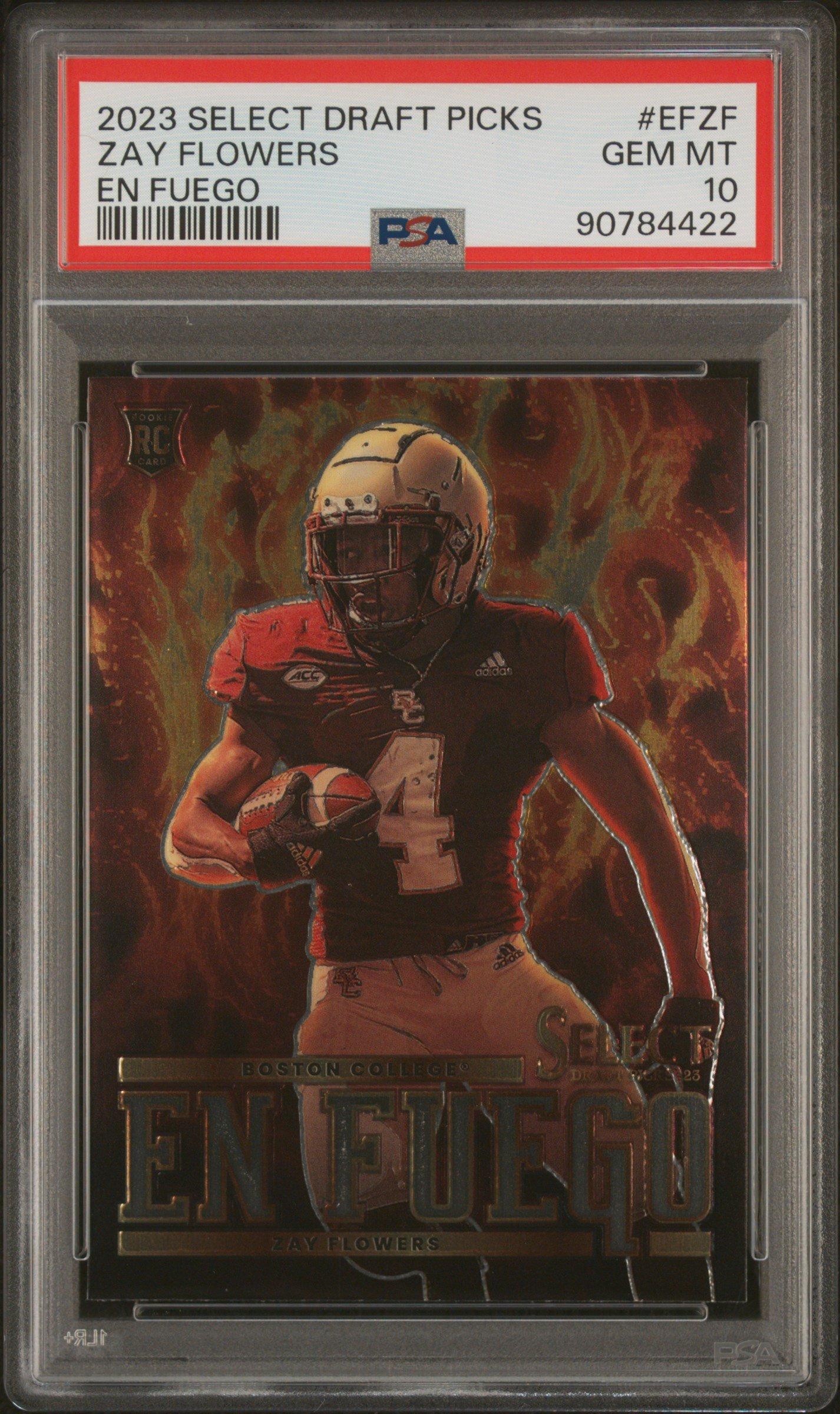 2023 Panini Select Draft Picks En Fuego Efzf Zay Flowers PSA 10