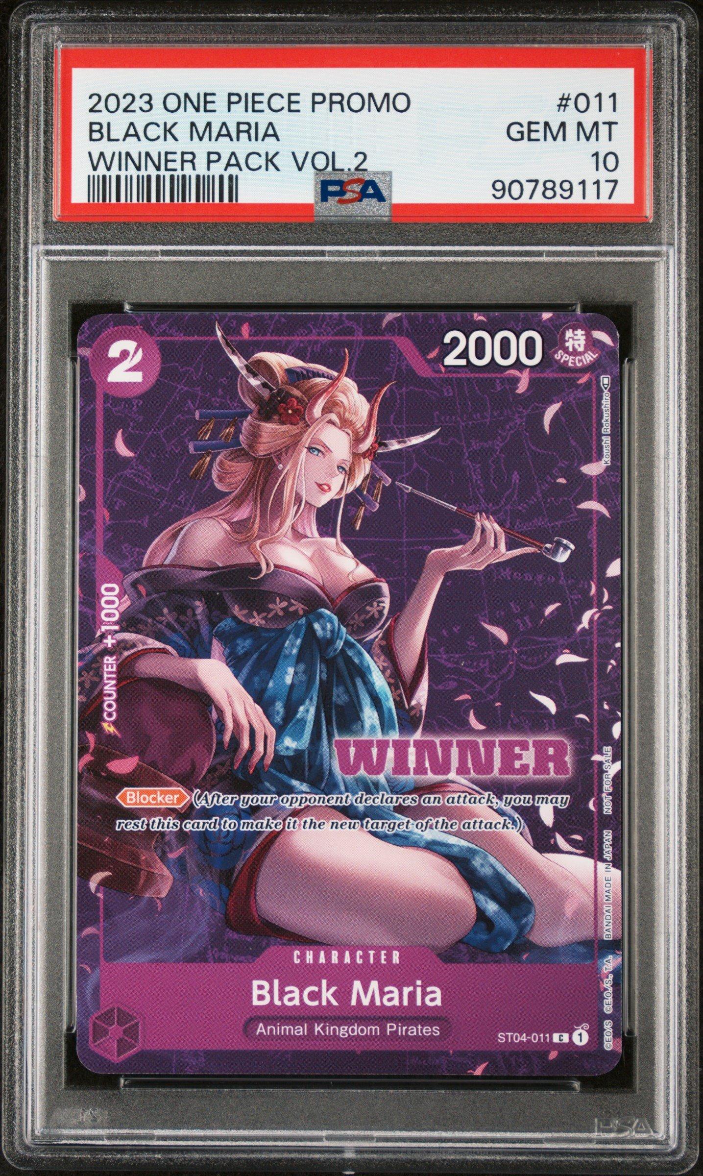 2023 One Piece Promos 011 Black Maria Winner Pack Vol.2 PSA 10