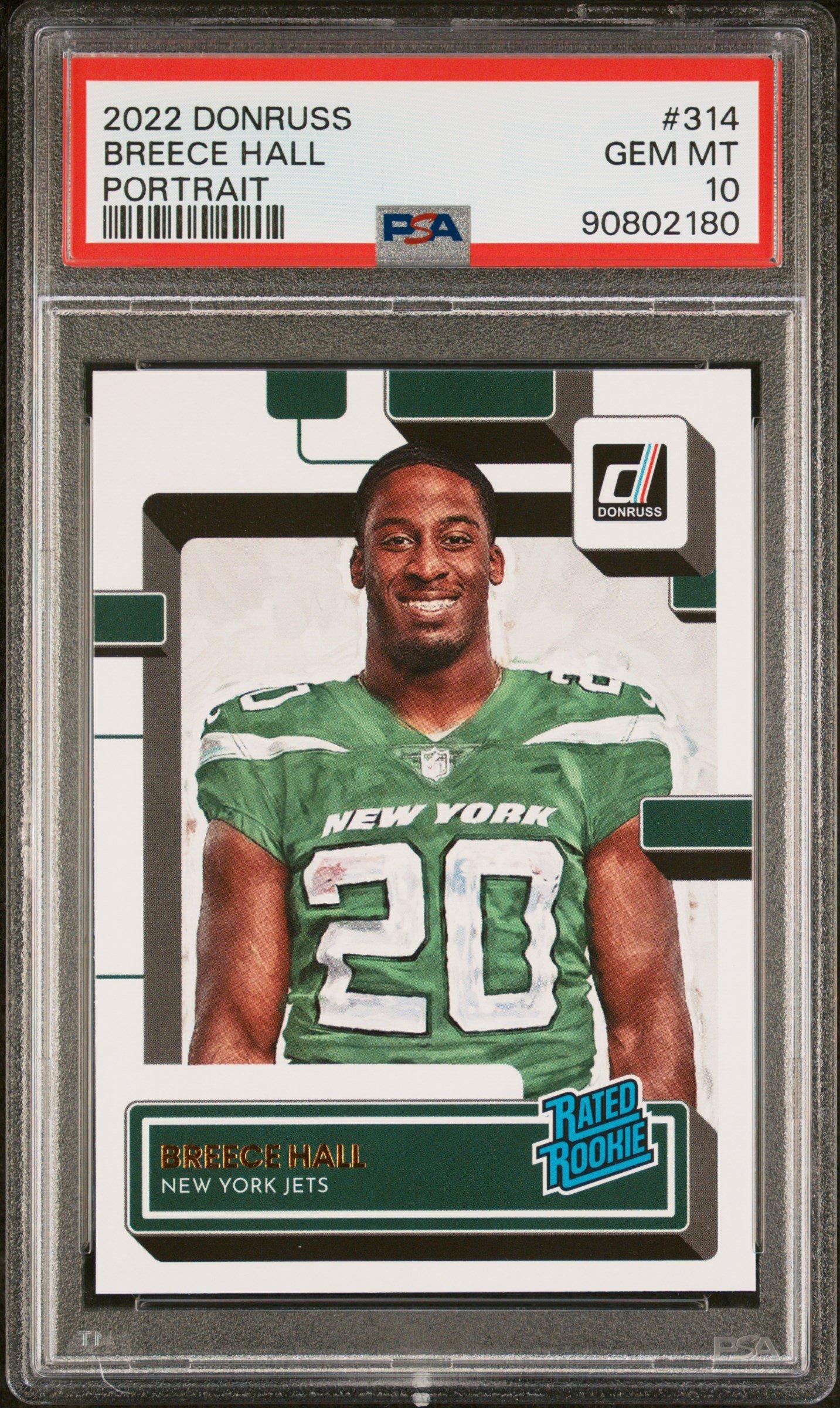 2022 Panini Donruss 314 Breece Hall Portrait PSA 10