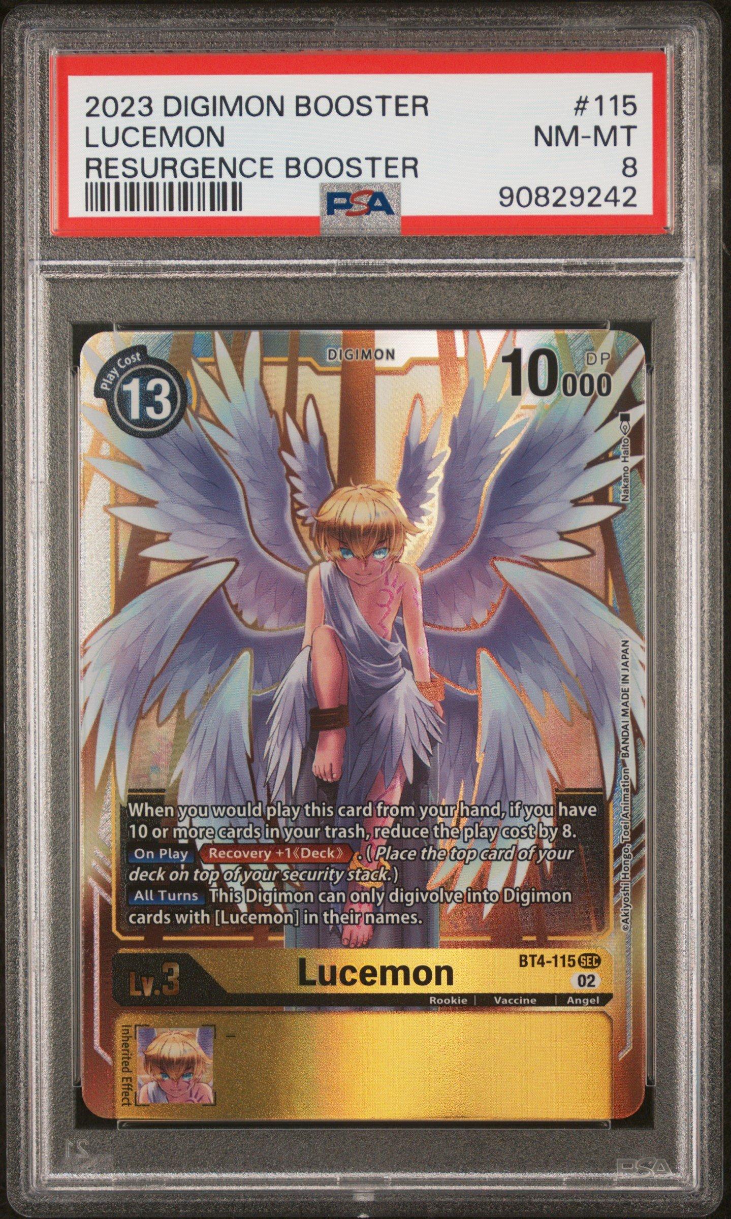 2023 Digimon Booster Resurgence Booster 115 Lucemon PSA 8