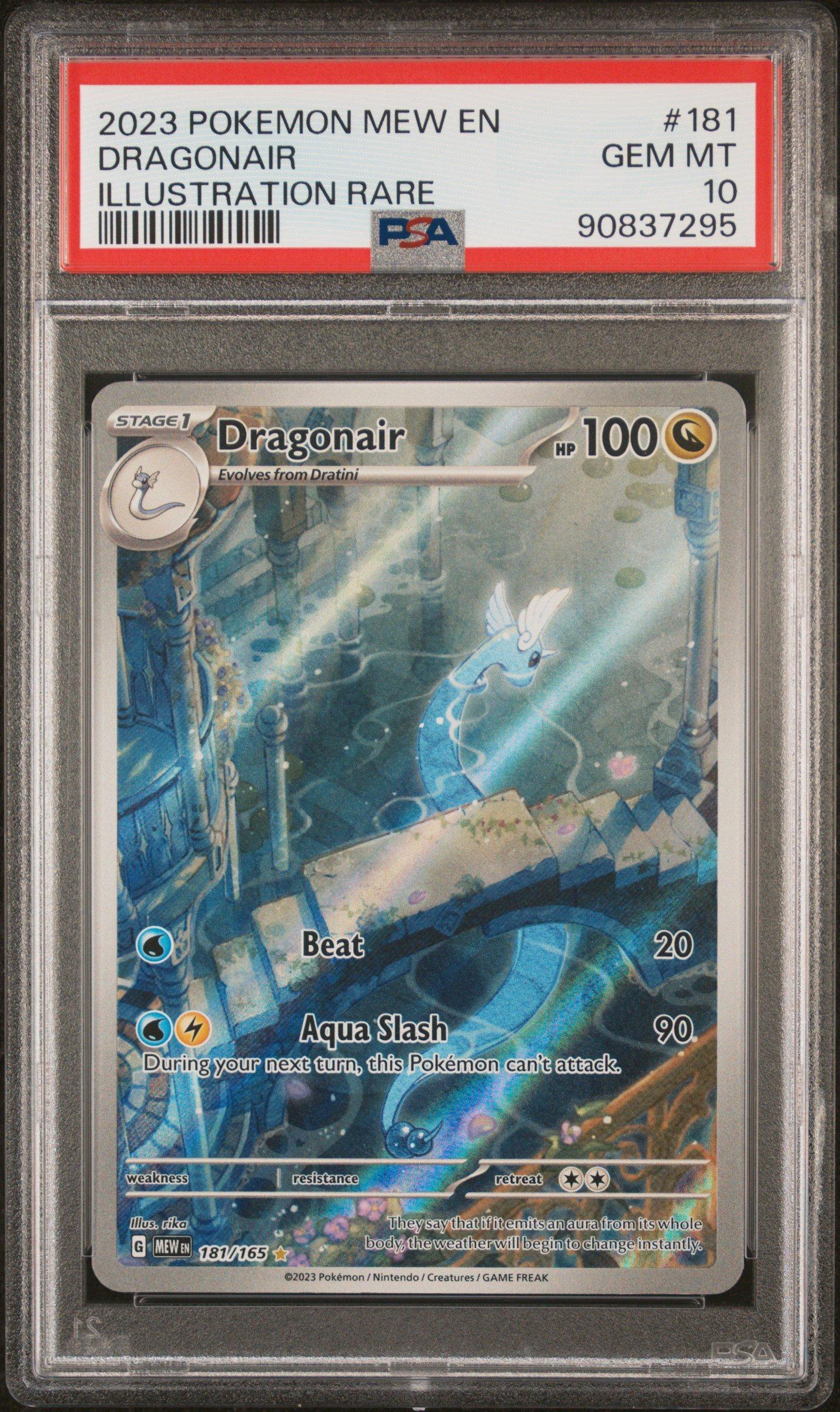 2023 Pokemon Mew En-151 181 Dragonair Illustration Rare PSA 10