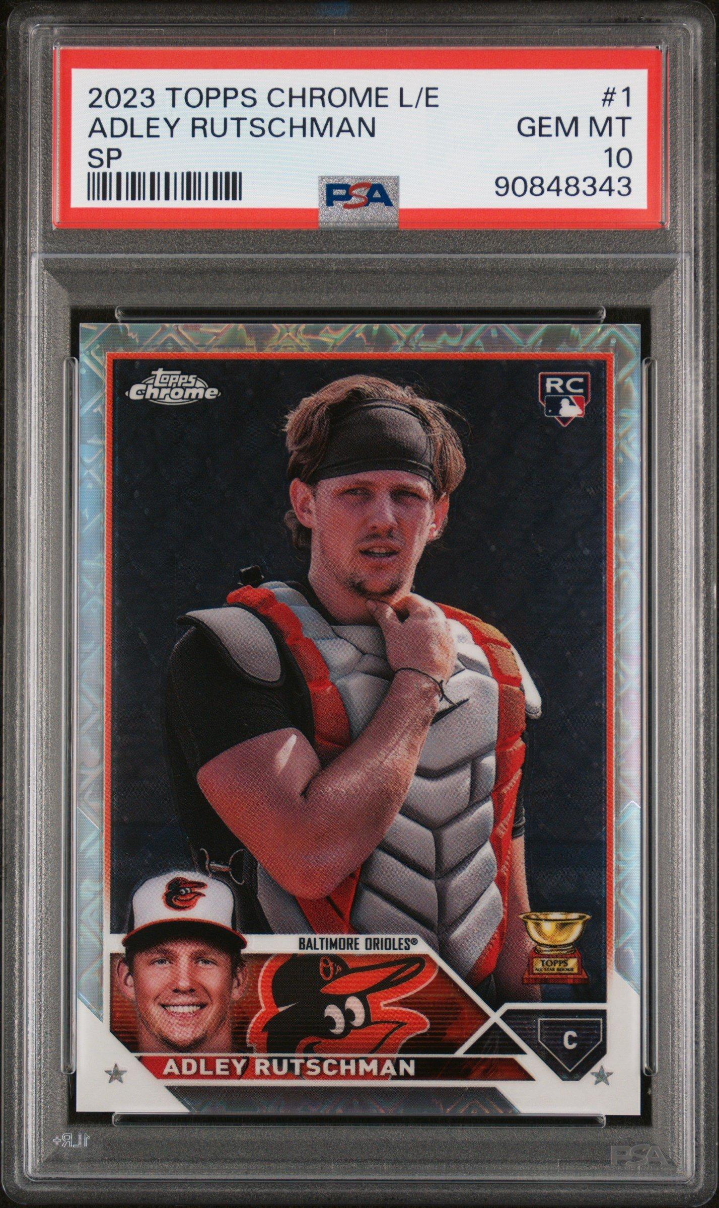 2023 Topps Chrome Logofractor Edition 1 Adley Rutschman Sp PSA 10