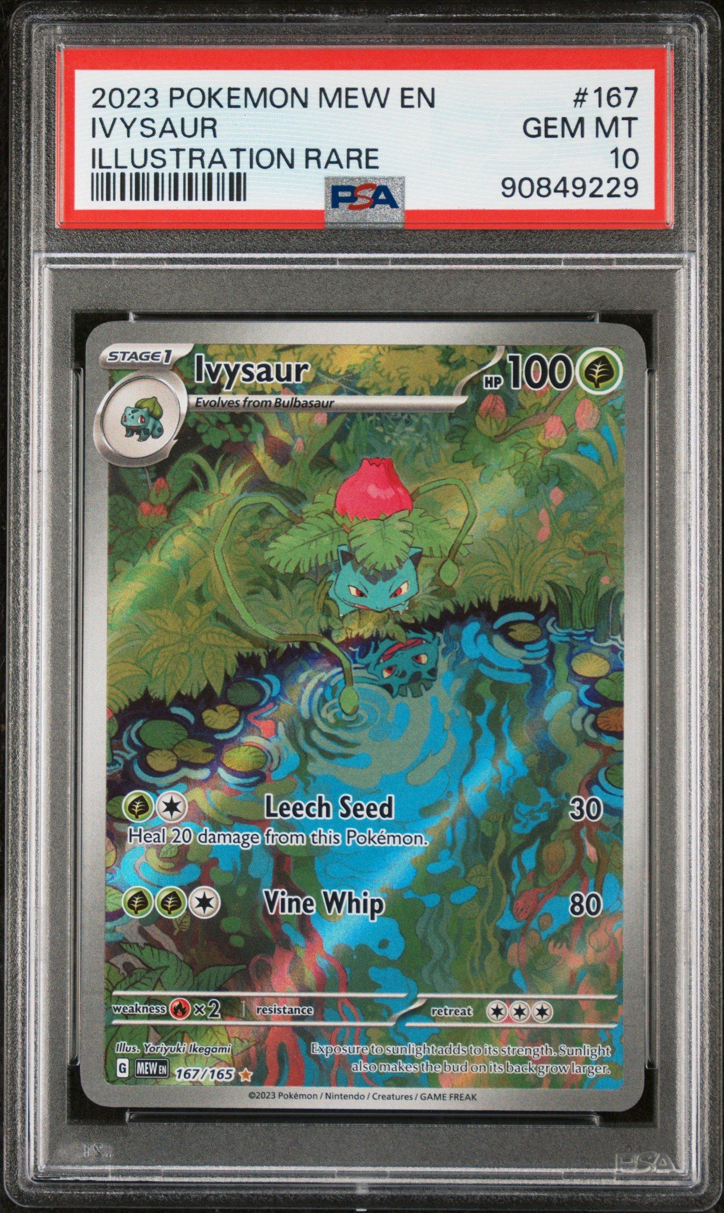 2023 Pokemon Mew En-151 167 Ivysaur Illustration Rare PSA 10