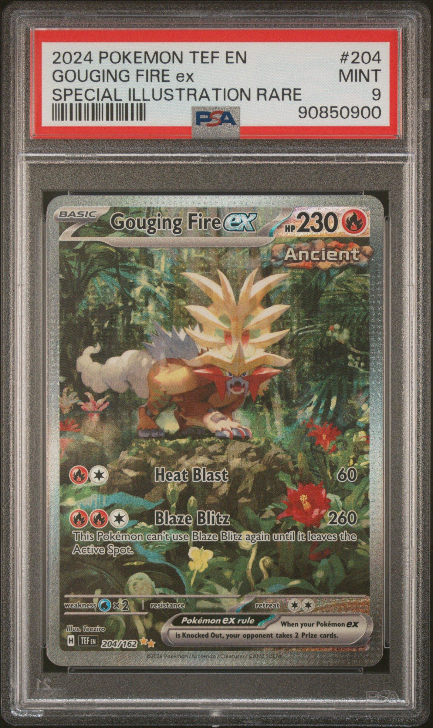 2024 Pokemon Tef En-temporal Forces 204 Gouging Fire Ex Special ...
