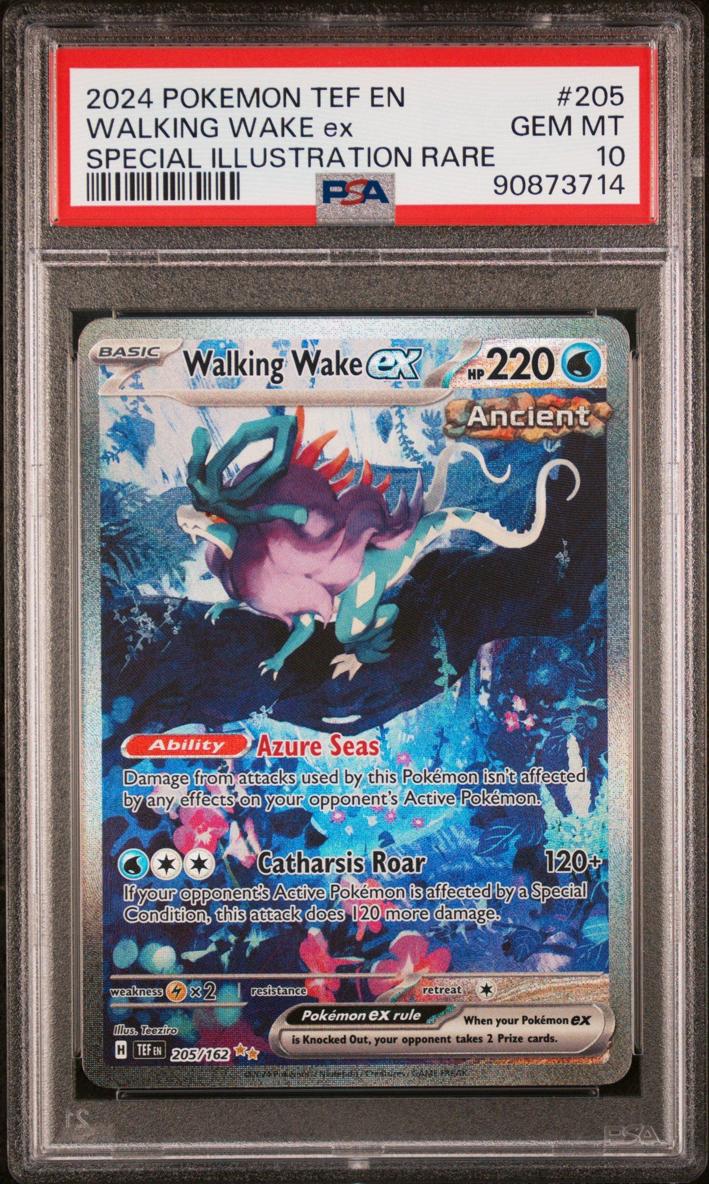 walking wake pokemon card 2024 Tef En-temporal Forces 205 Ex Special Illustration Rare PSA 10 Graded Temporal Forces Singles Walking Wake ex - PTCGL