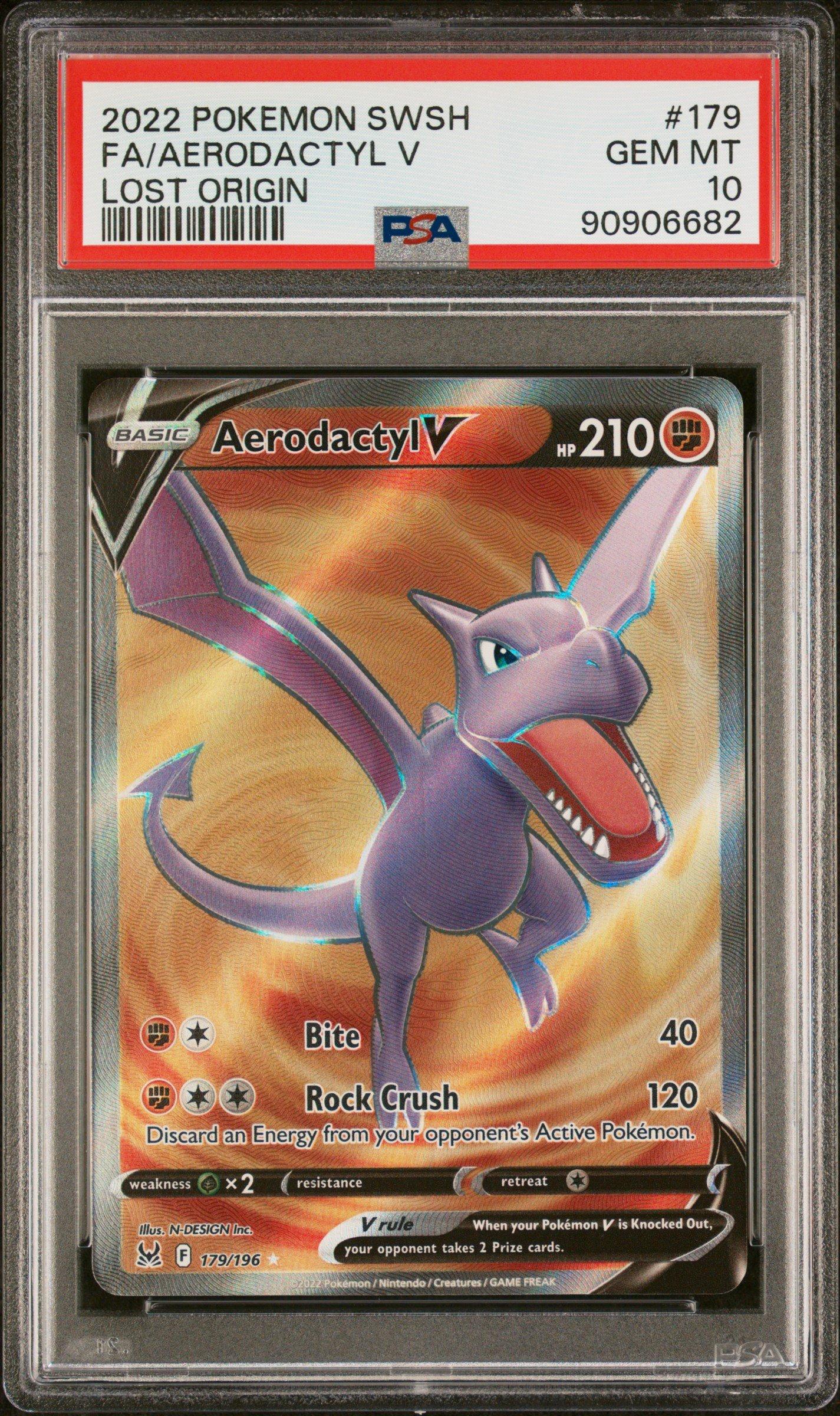 ポケモンカード Aerodactyl V PSA 10　プテラV 2022 Pokemon Sword & Shield Lost Origin 179 Full Art/aerodactyl V
