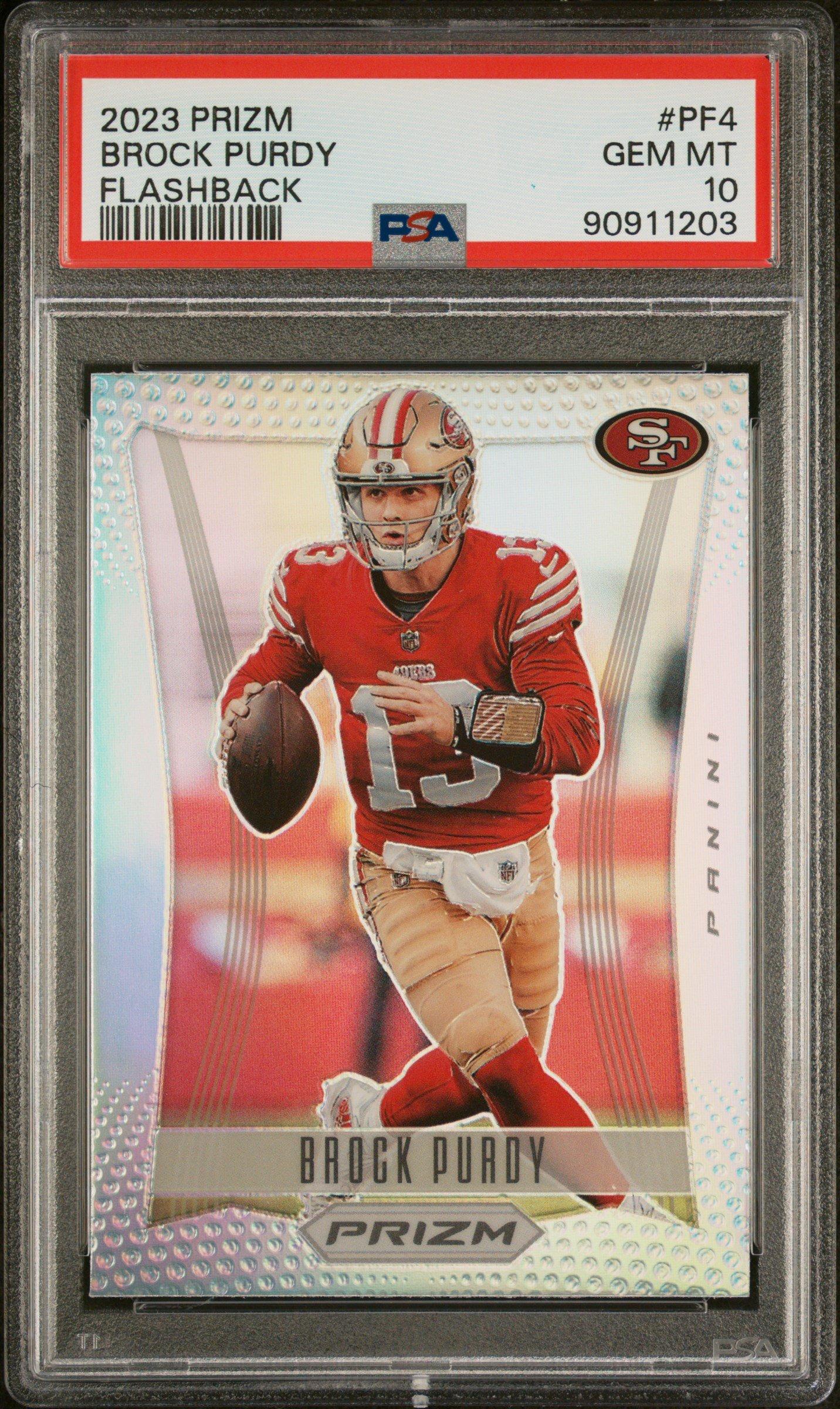 2023 Panini Prizm Prizm Flashback Pf4 Brock Purdy PSA 10 Graded