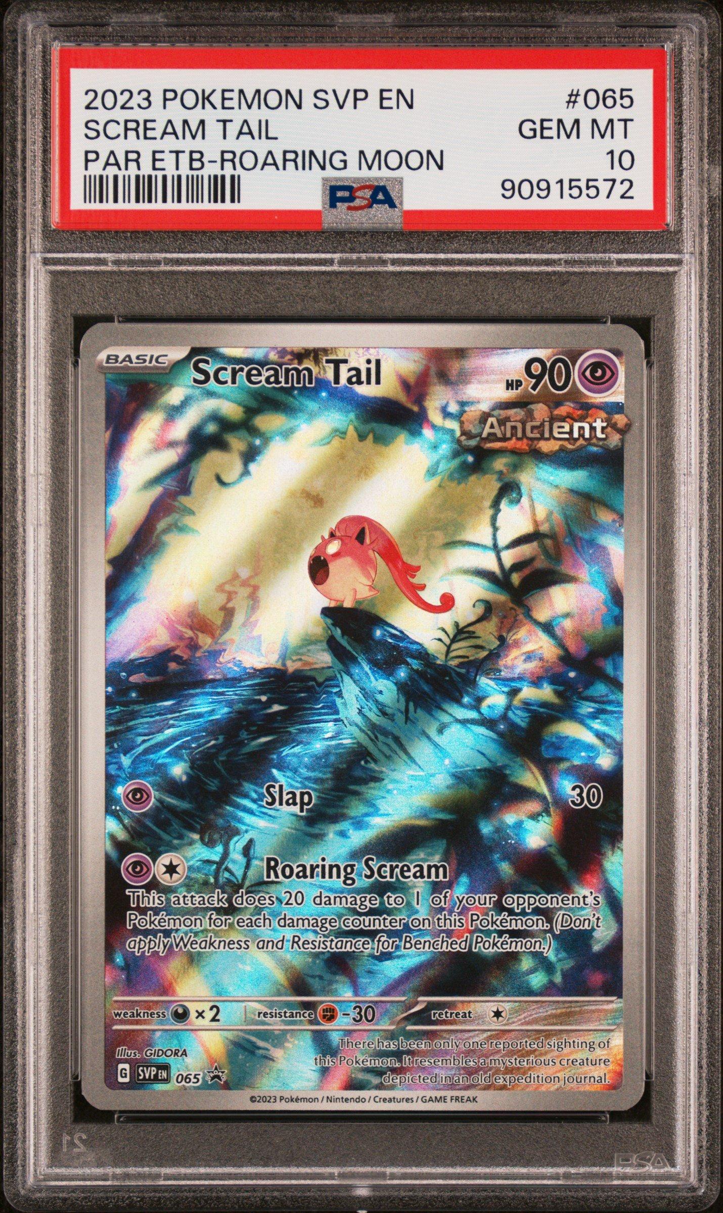 2023 Pokemon Svp En-sv Black Star Promo 065 Scream Tail Paradox Rift Elite  Trainer Box-roaring Moon PSA 10 Graded Card | GameStop