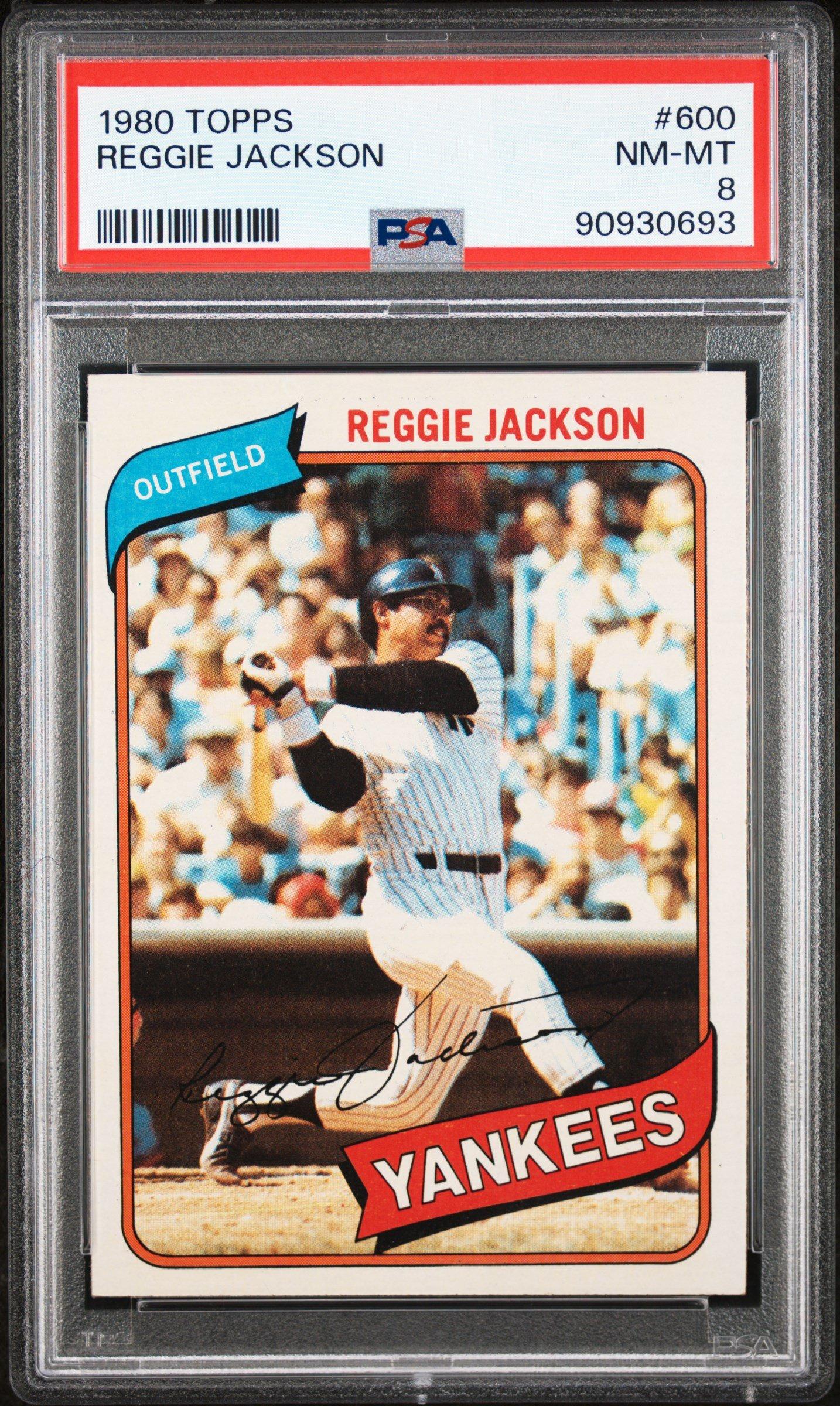 1980 Topps 600 Reggie Jackson PSA 8