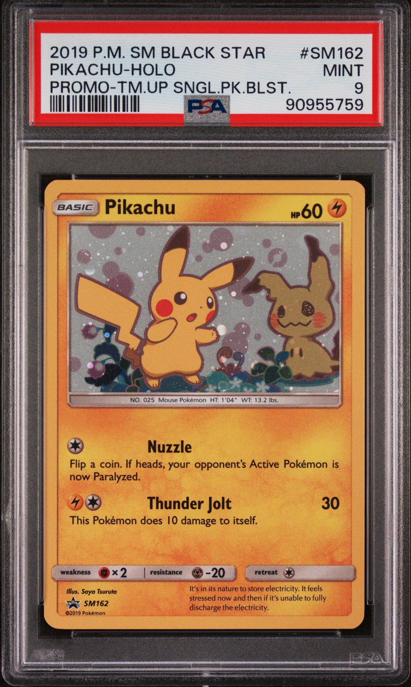 2019 Pokemon Sm Black Star Promo Sm162 Pikachu-holo Team Up Single
