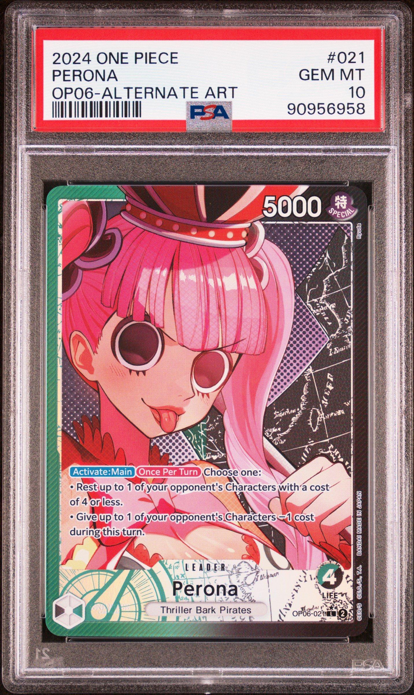 2024 One Piece Wings Of The Captain 021 Perona Alternate Art PSA 