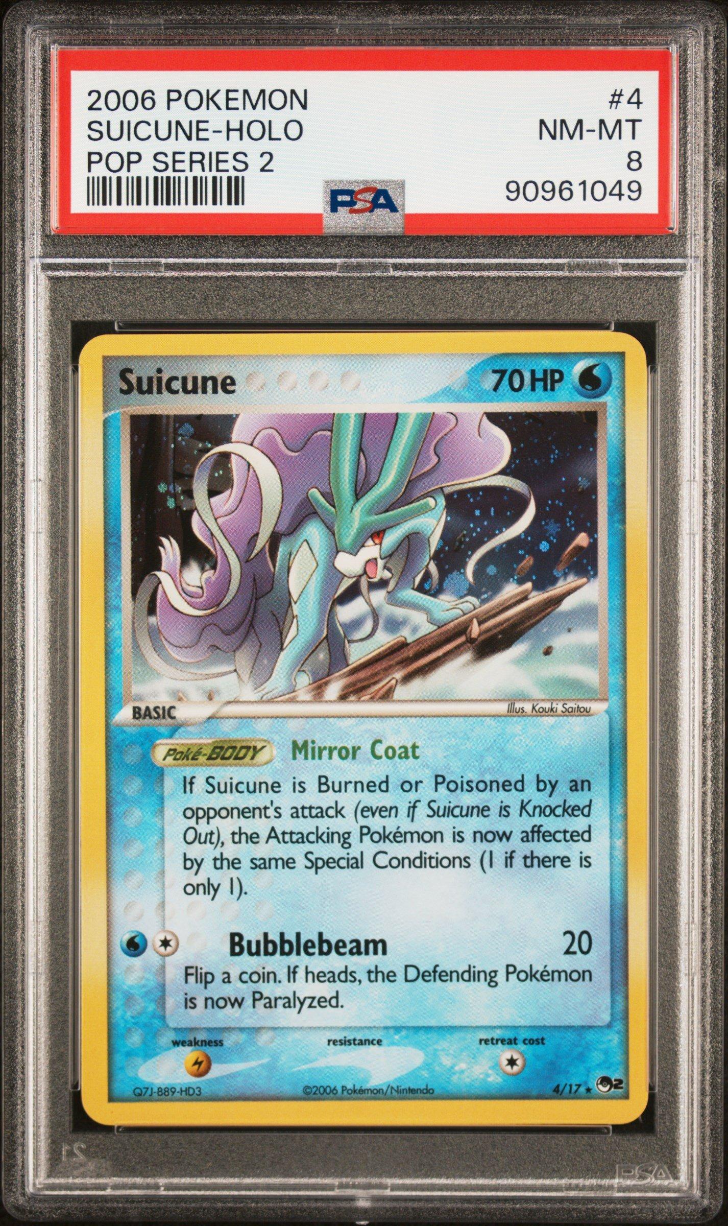 2006 Pokemon Pop Series 2 4 Suicune PSA 8
