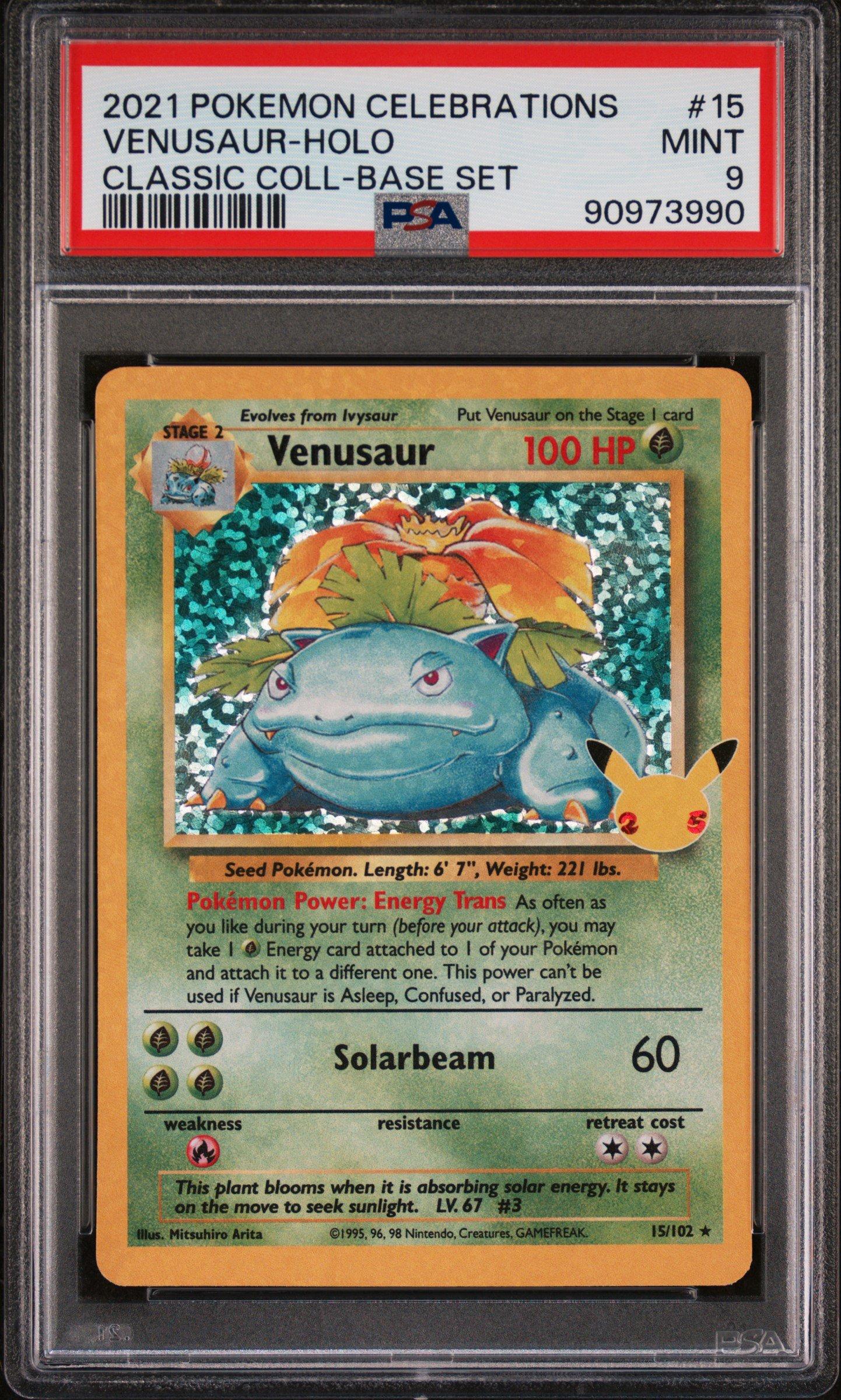 2021 Pokemon Celebrations Classic Collection 15 Venusaurholo PSA 9