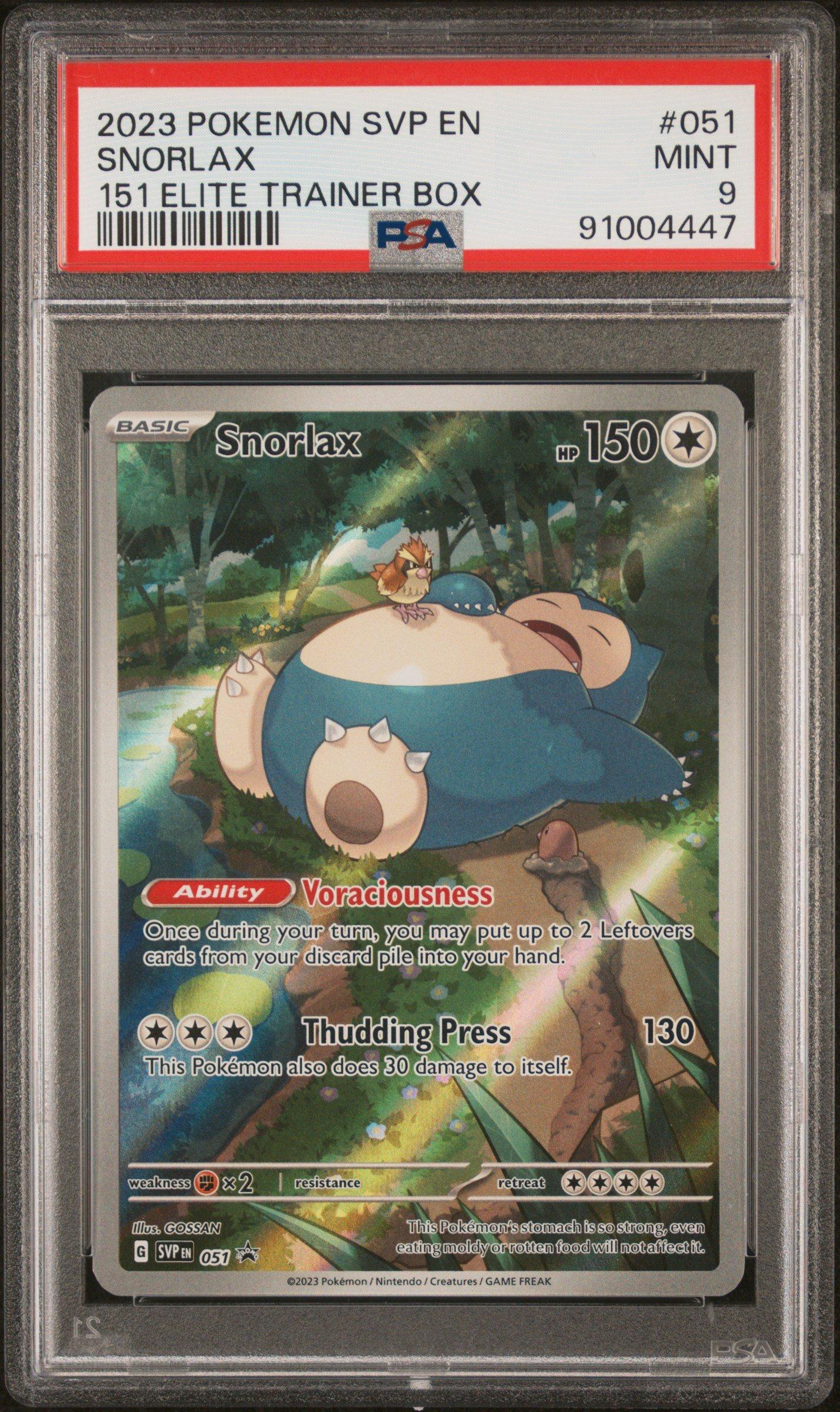 2023 Pokemon Svp En-sv Black Star Promo 051 Snorlax 151 Elite
