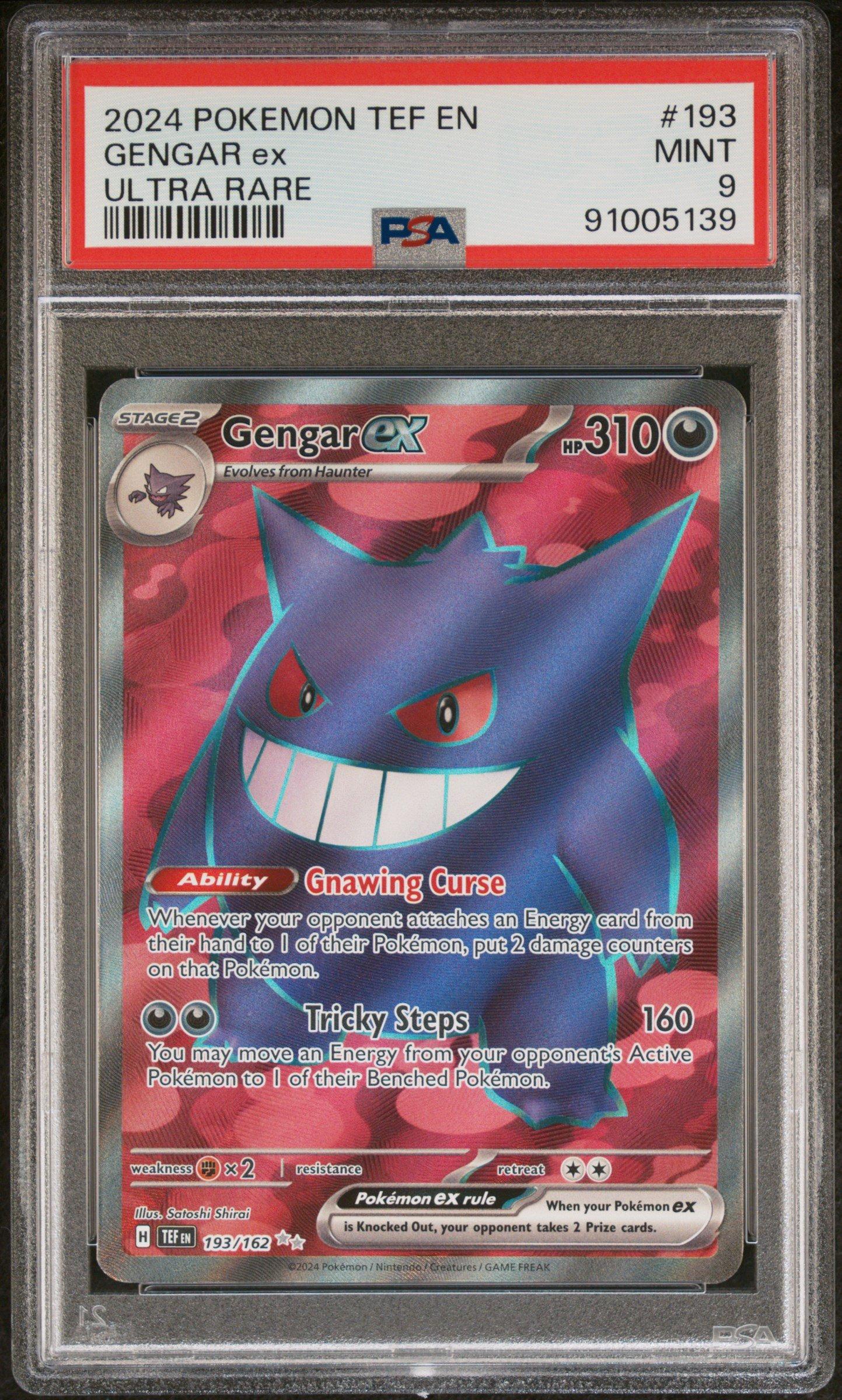 2024 Pokemon Tef En-temporal Forces 193 Gengar Ex PSA