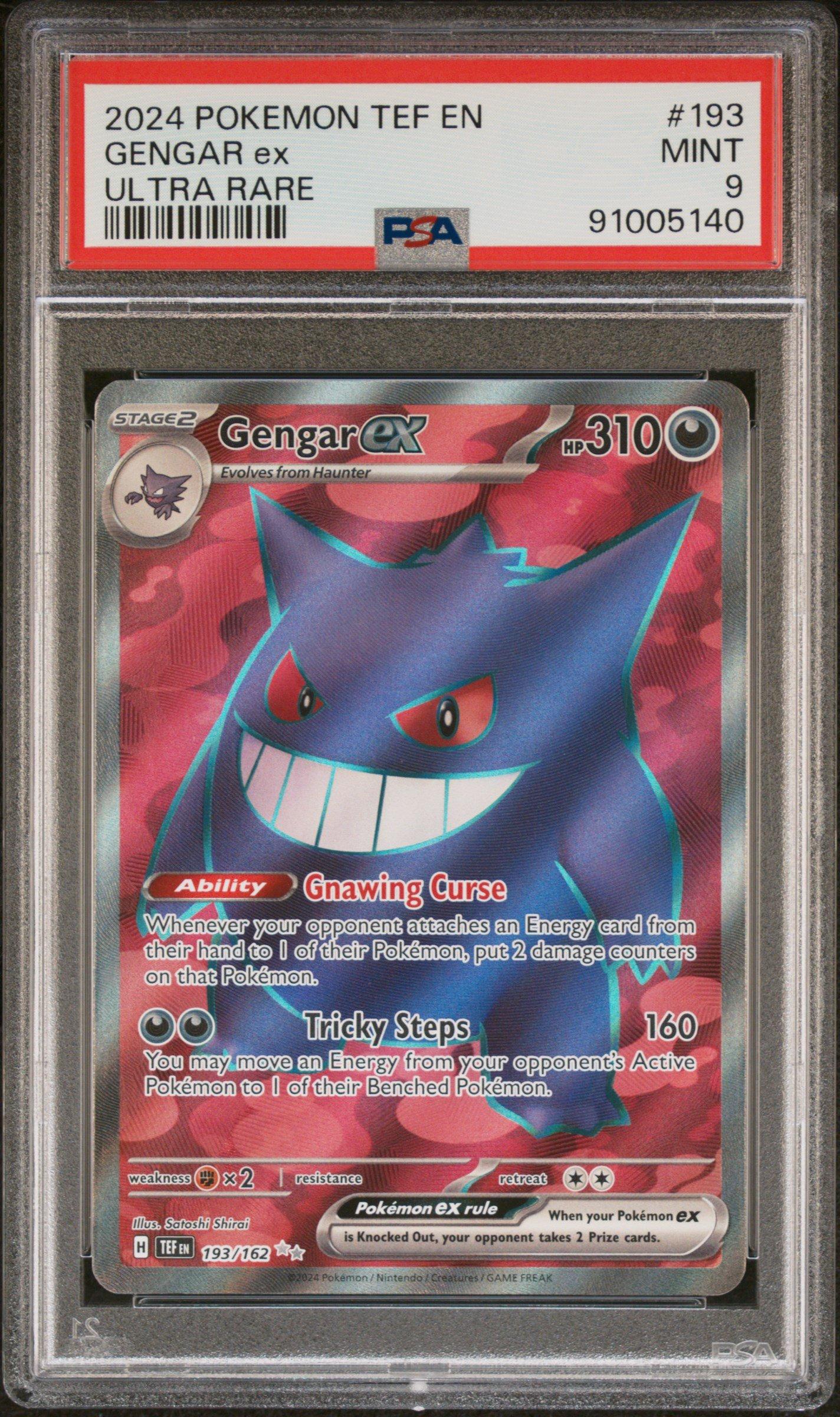 ケ*太様 ゲンガーEX PSA9 2024 Pokemon Tef En-temporal Forces 193 Gengar Ex PSA 9 Graded