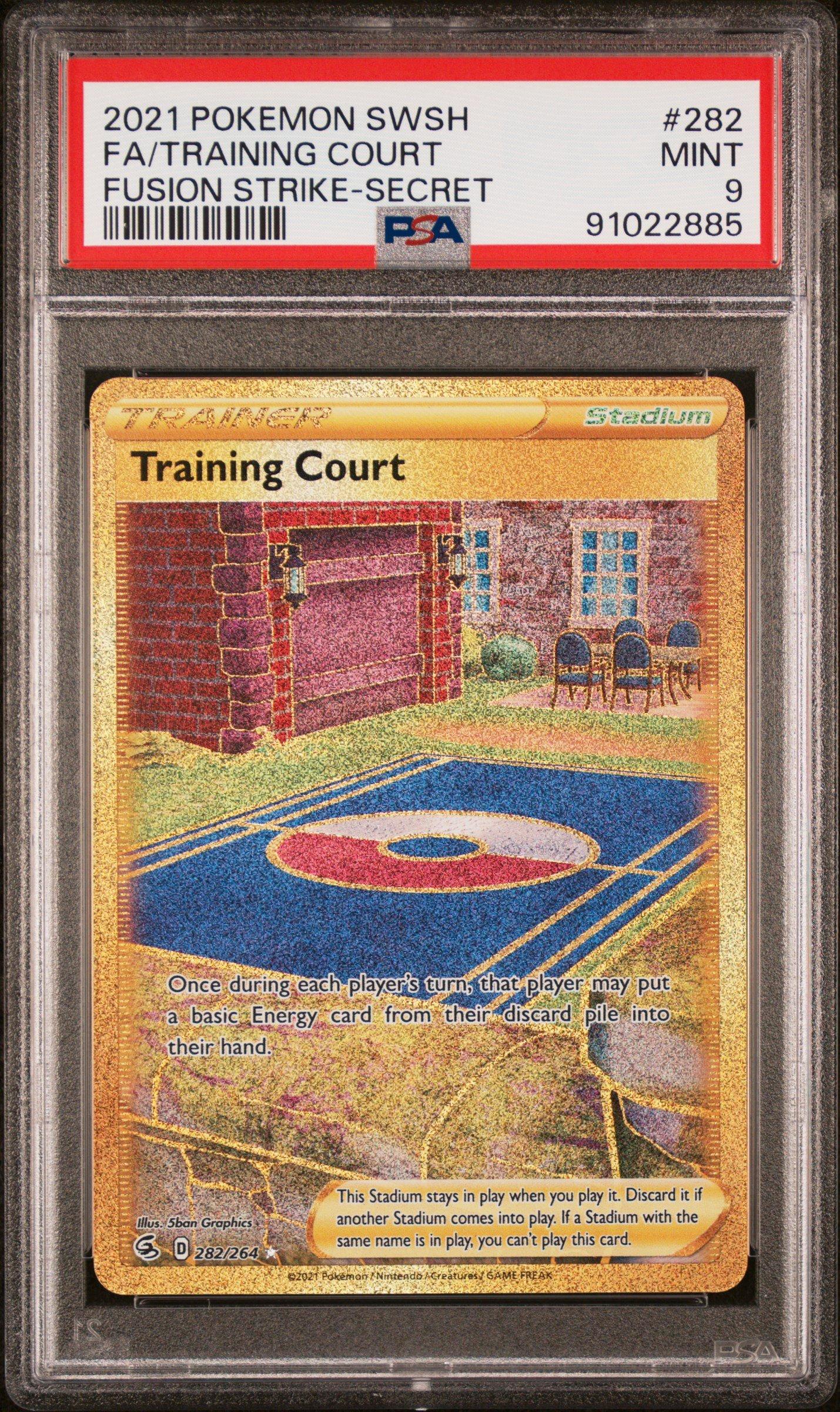 2021 Pokemon Sword & Shield Fusion Strike 282 Full Art/training Court Secret PSA 9