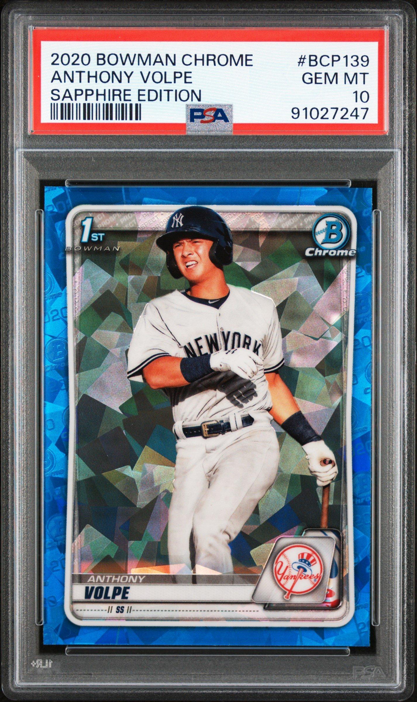 2020 Bowman Chrome Sapphire Edition Bcp139 Anthony Volpe PSA 10