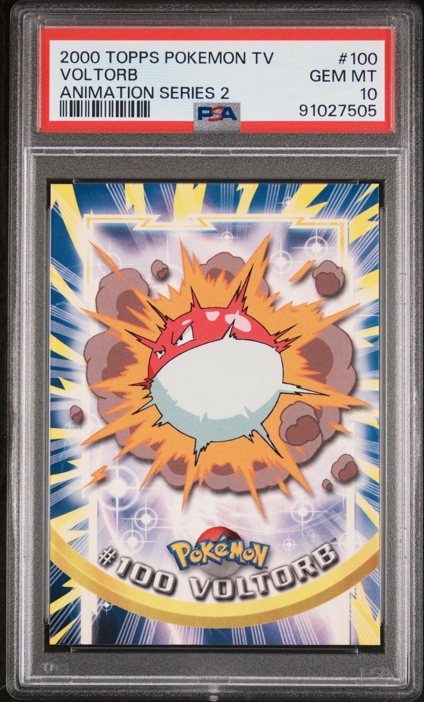2000 Topps Pokemon Tv Animation Series 2 100 Voltorb PSA 10