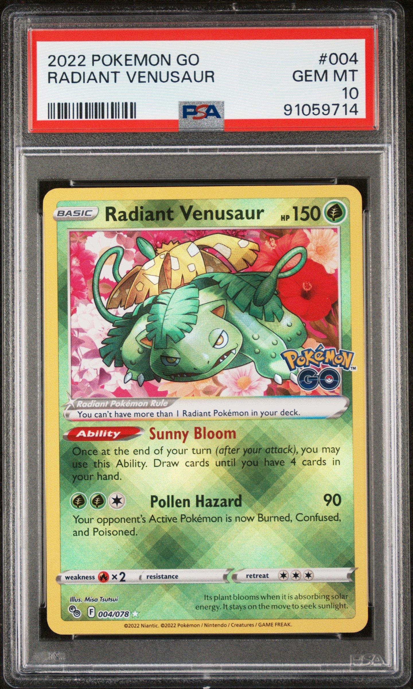 2022 Pokemon Go 004 Radiant Venusaur PSA 10 | GameStop