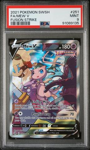 2021 Pokemon Sword & Shield Fusion Strike 251 Full Art/mew V PSA 9
