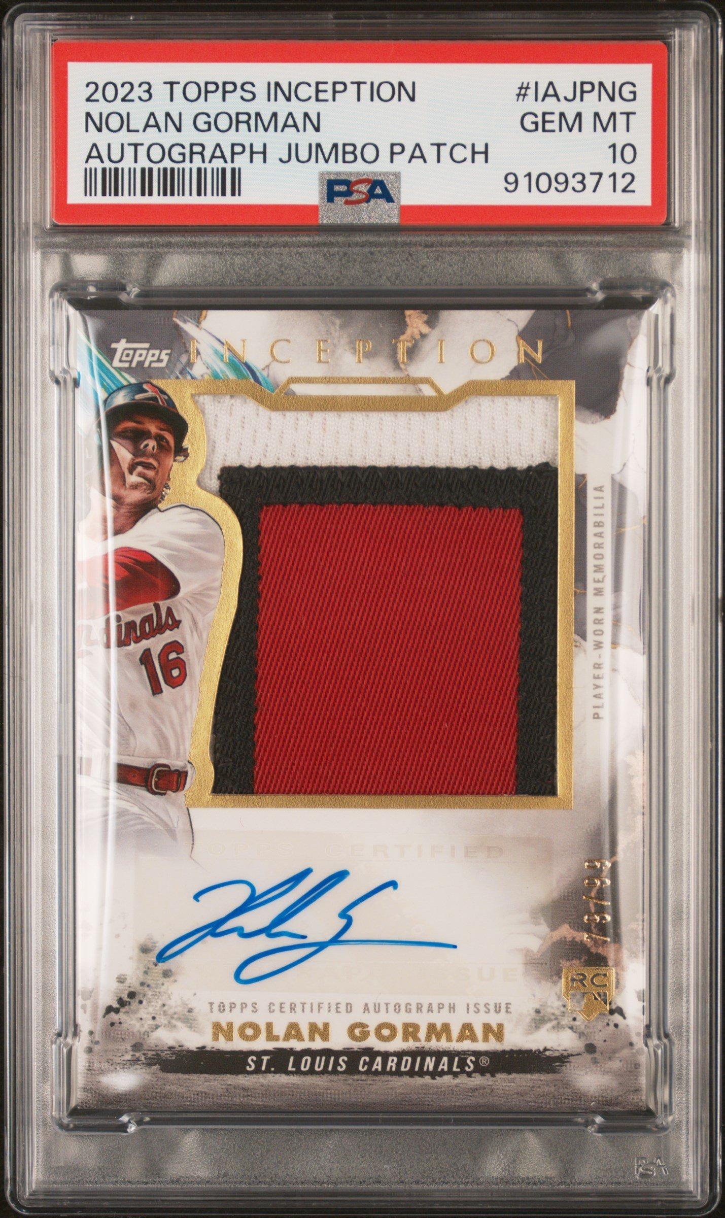 2023 Topps Inception Inception Autograph Jumbo Patch Iajpng Nolan ...