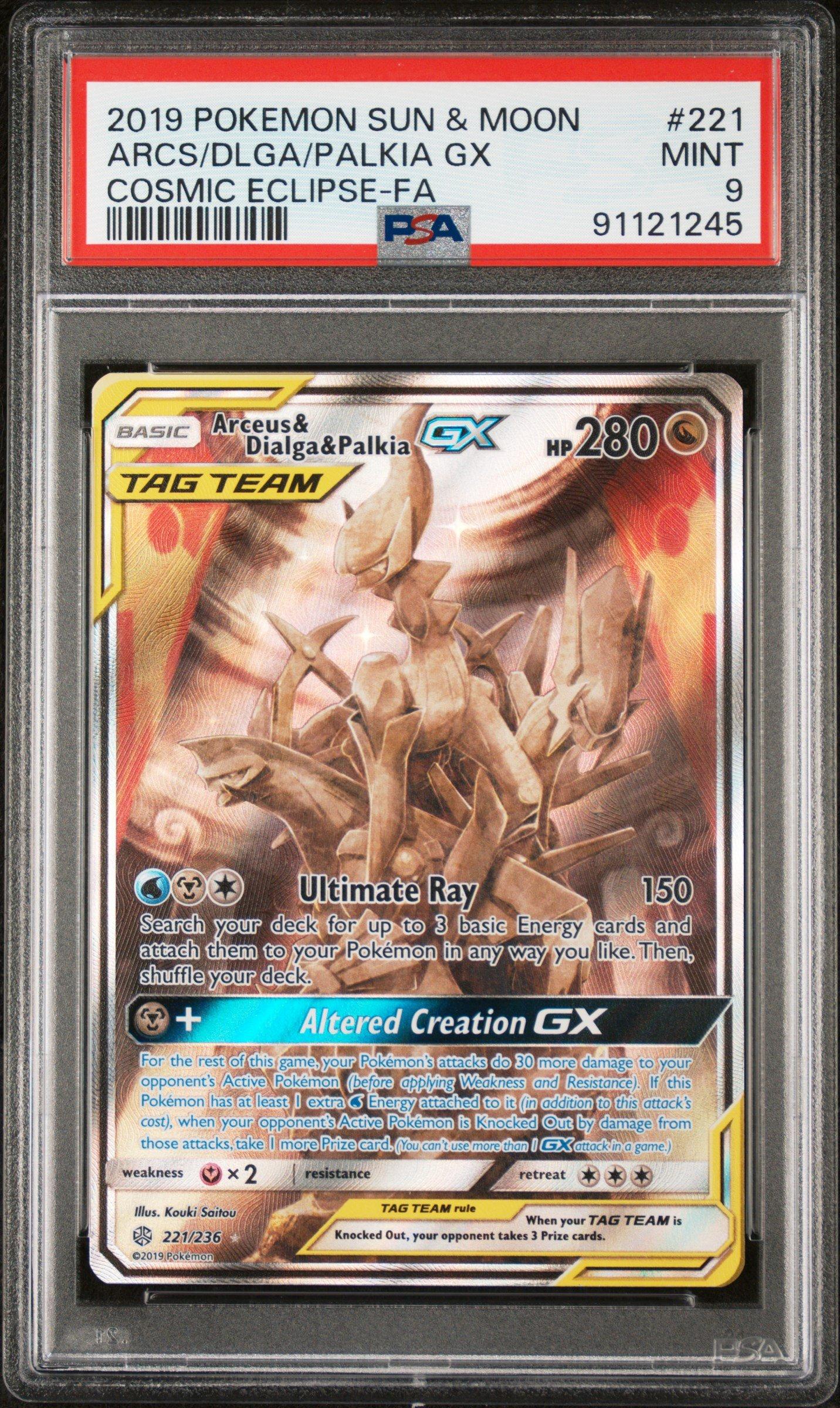 2019 Pokemon Sun & Moon Cosmic Eclipse 221 Full Art/arceus