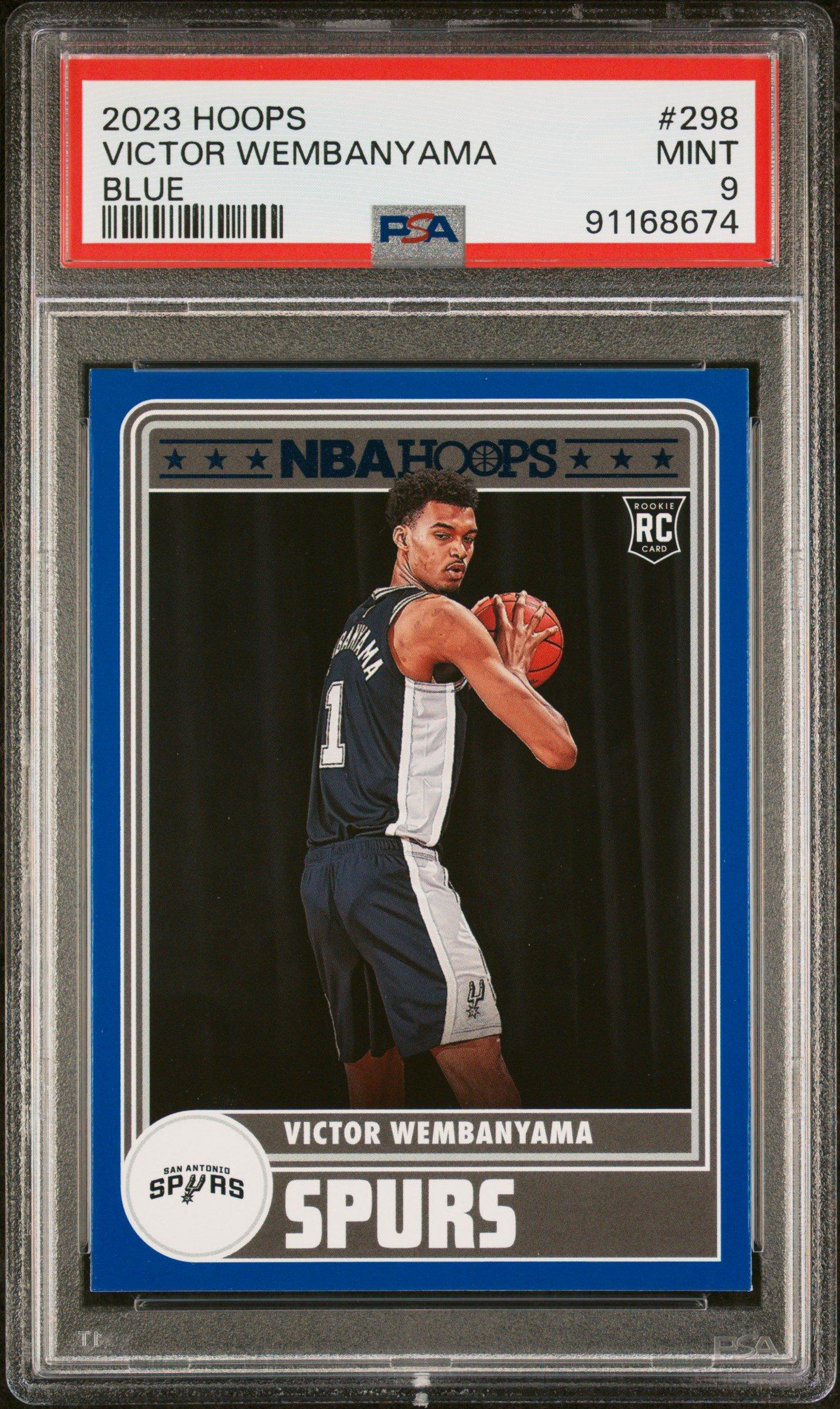 2023 Panini Nba Hoops Victor Wembanyama Blue PSA