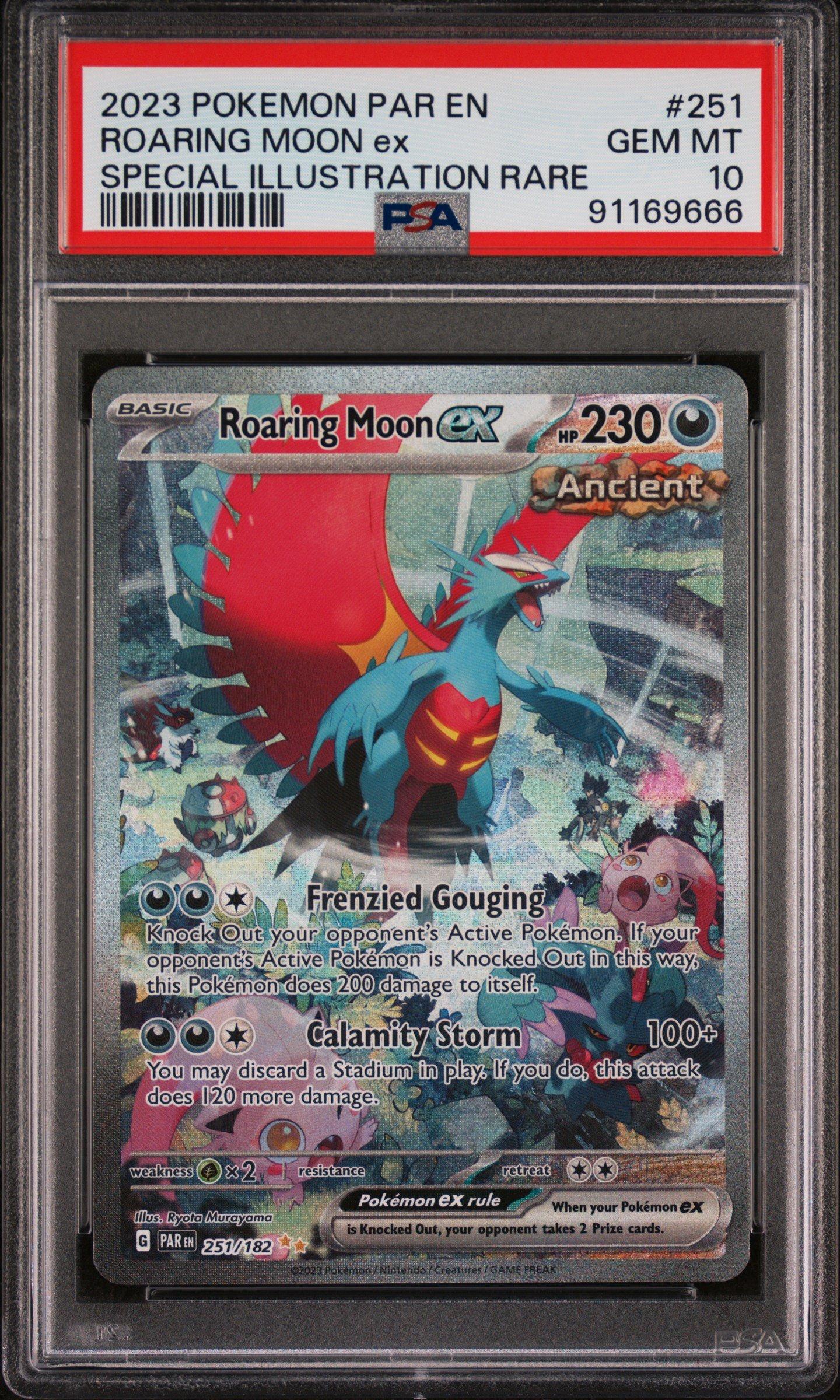グラン・エプレの必勝戦術　高嶺 psa10 2023 Pokemon Par En-paradox Rift 251 Roaring Moon Ex PSA 10 Graded