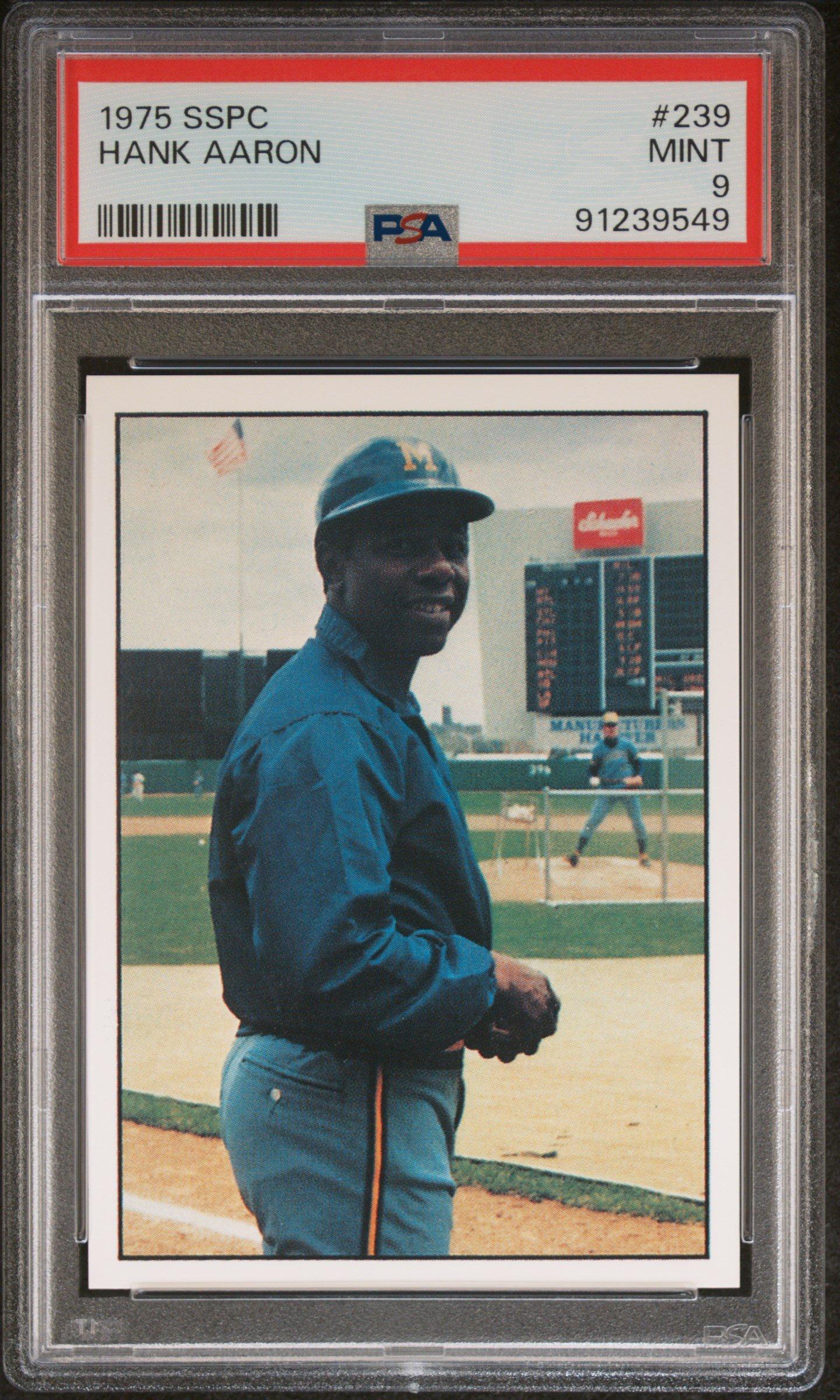 1975 Sspc 239 Hank Aaron PSA 9