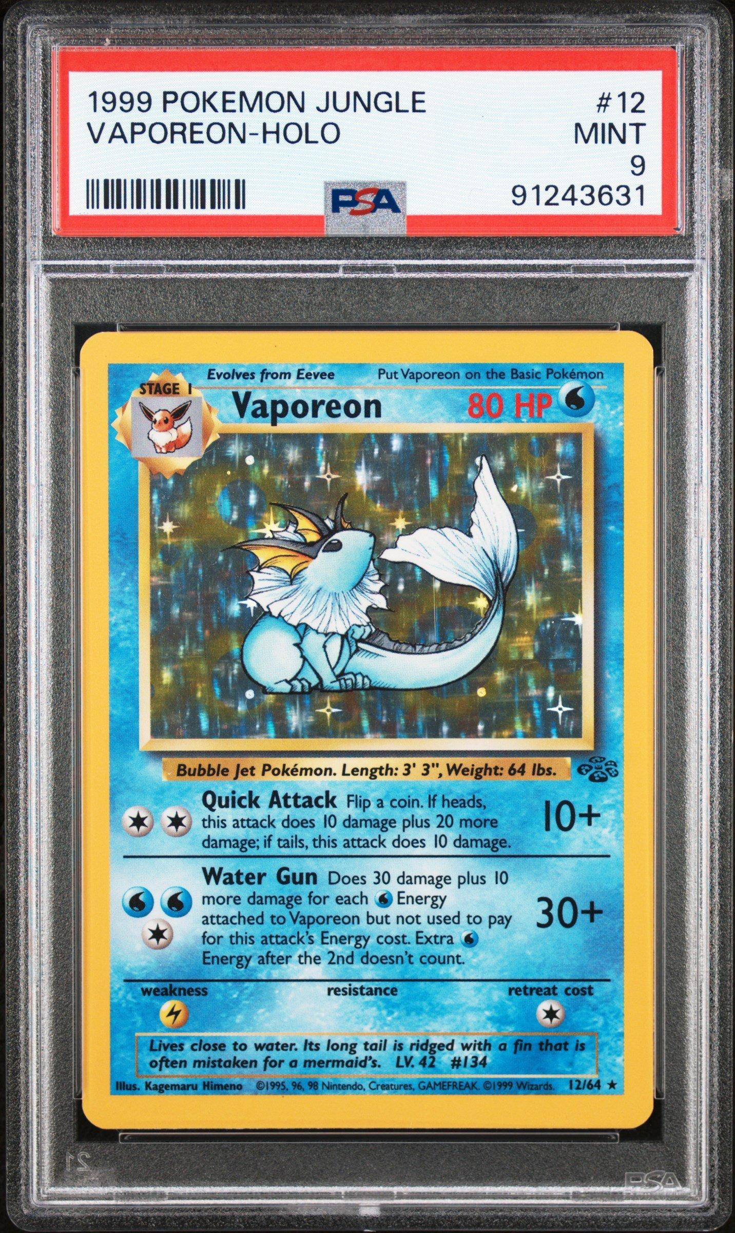 1999 Pokemon Jungle 12 Vaporeon-holo PSA 9 Graded Card | GameStop