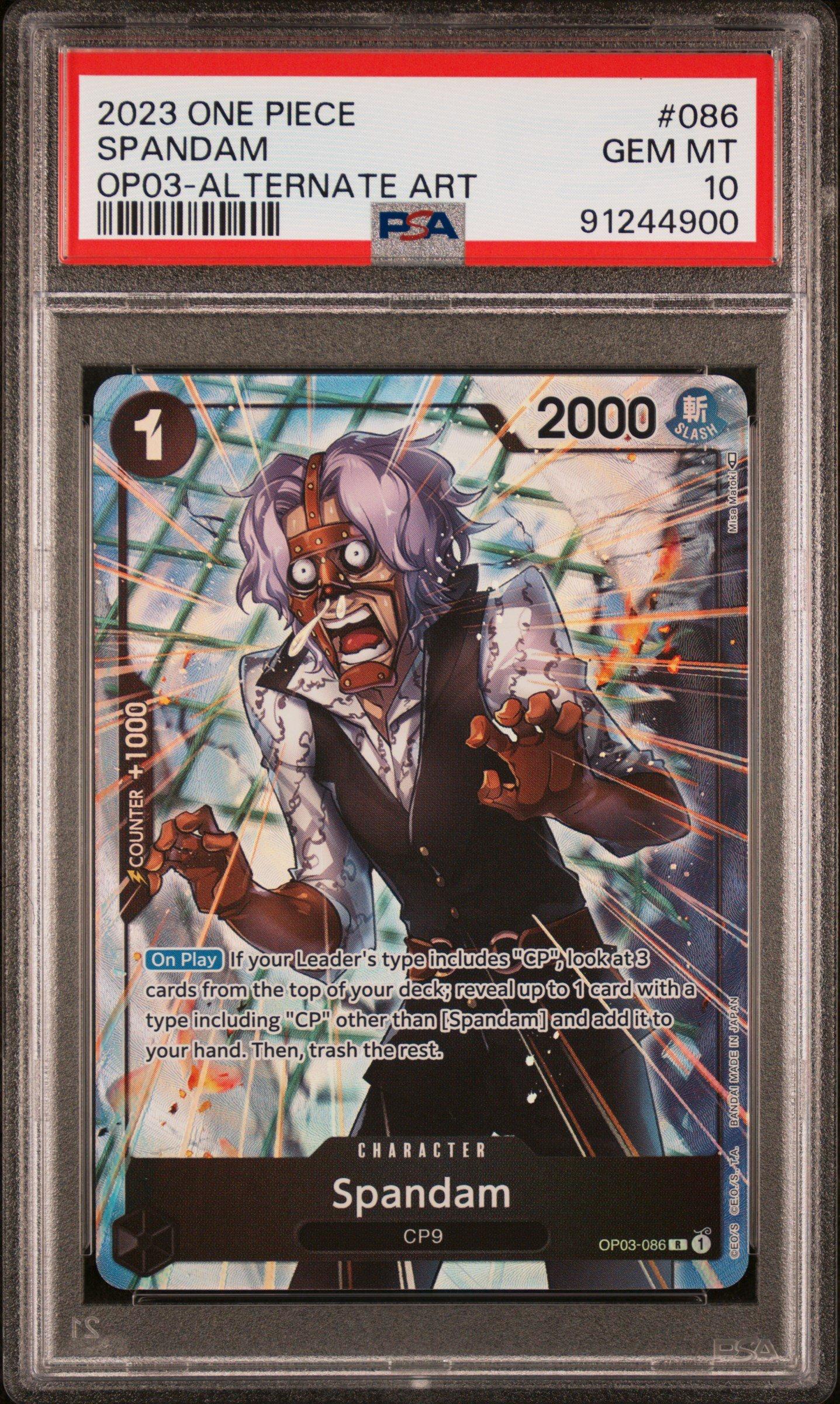 2023 One Piece Pillars Of Strength 086 Spandam PSA 10