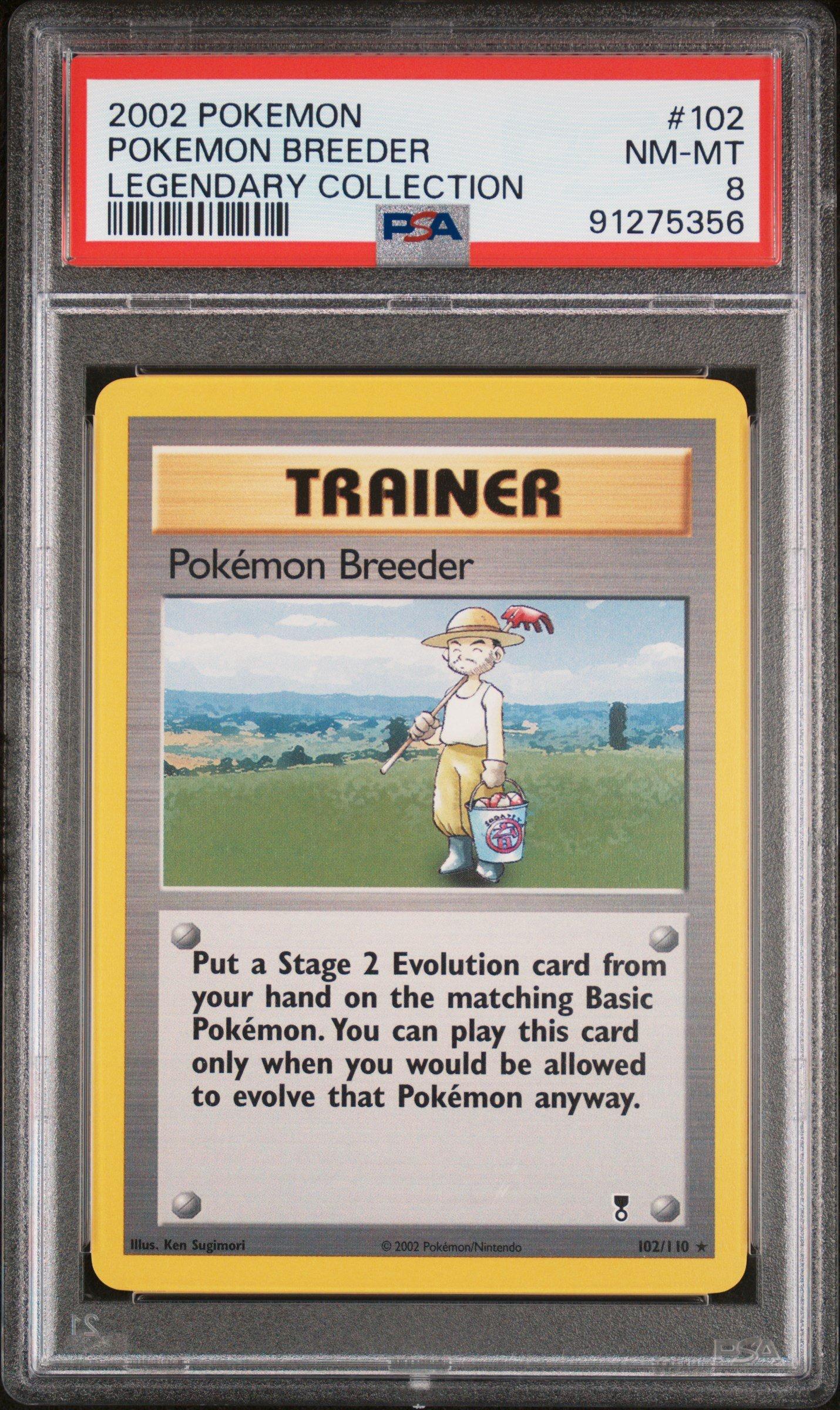 2002 Pokemon Legendary Collection 102 Pokemon Breeder PSA 8