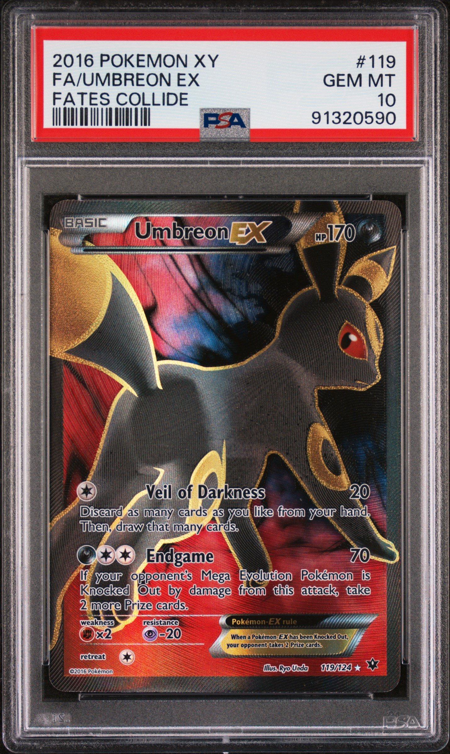 2016 Pokemon Xy Fates Collide 119 Full Art/umbreon Ex PSA 10 