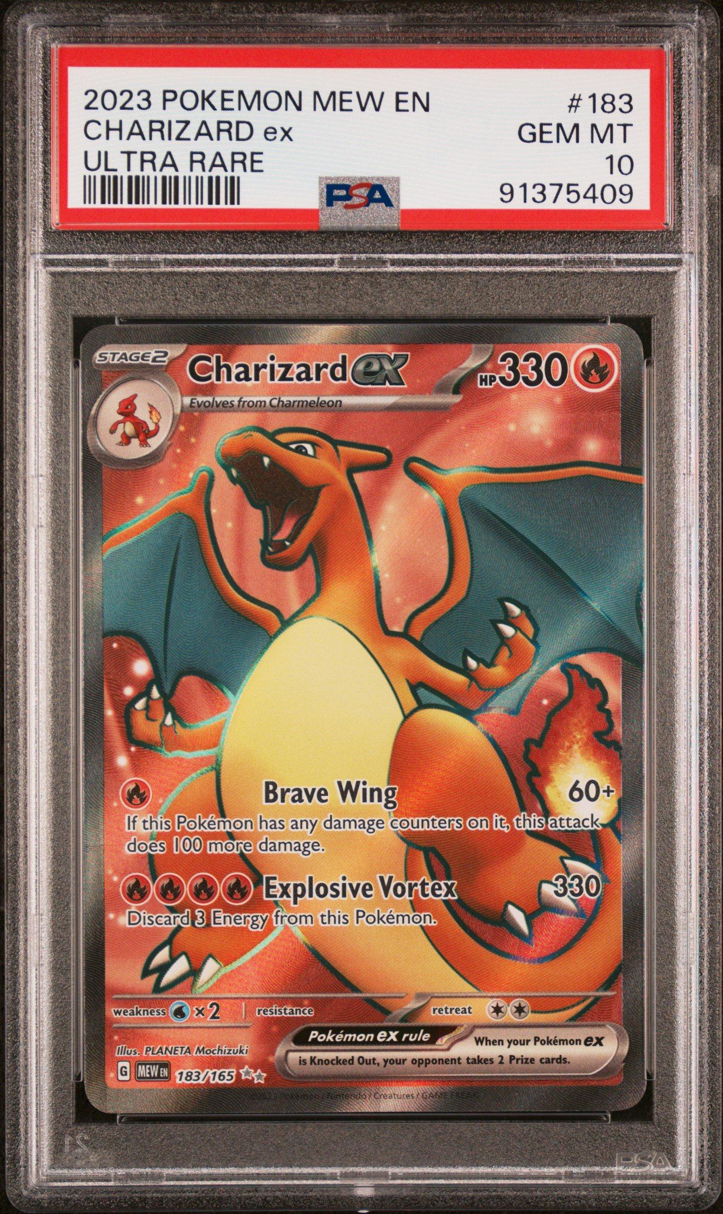 2023 Pokemon Mew En-151 183 Charizard Ex Ultra Rare PSA 10 Graded Card |  GameStop