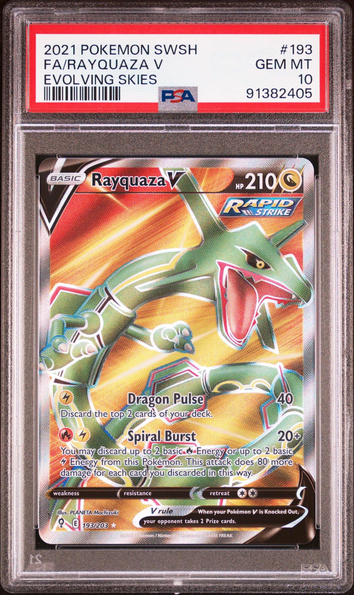 2021 Pokemon Sword & Shield Evolving Skies 193 Full Art/rayquaza V