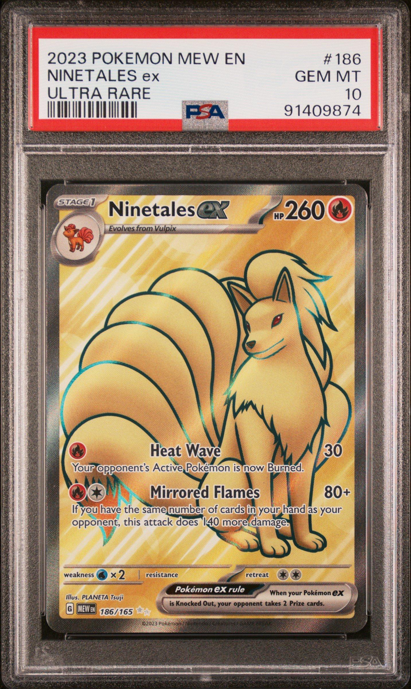 2023 Pokemon Mew En-151 186 Ninetales Ex Ultra Rare PSA 10 Graded Card |  GameStop