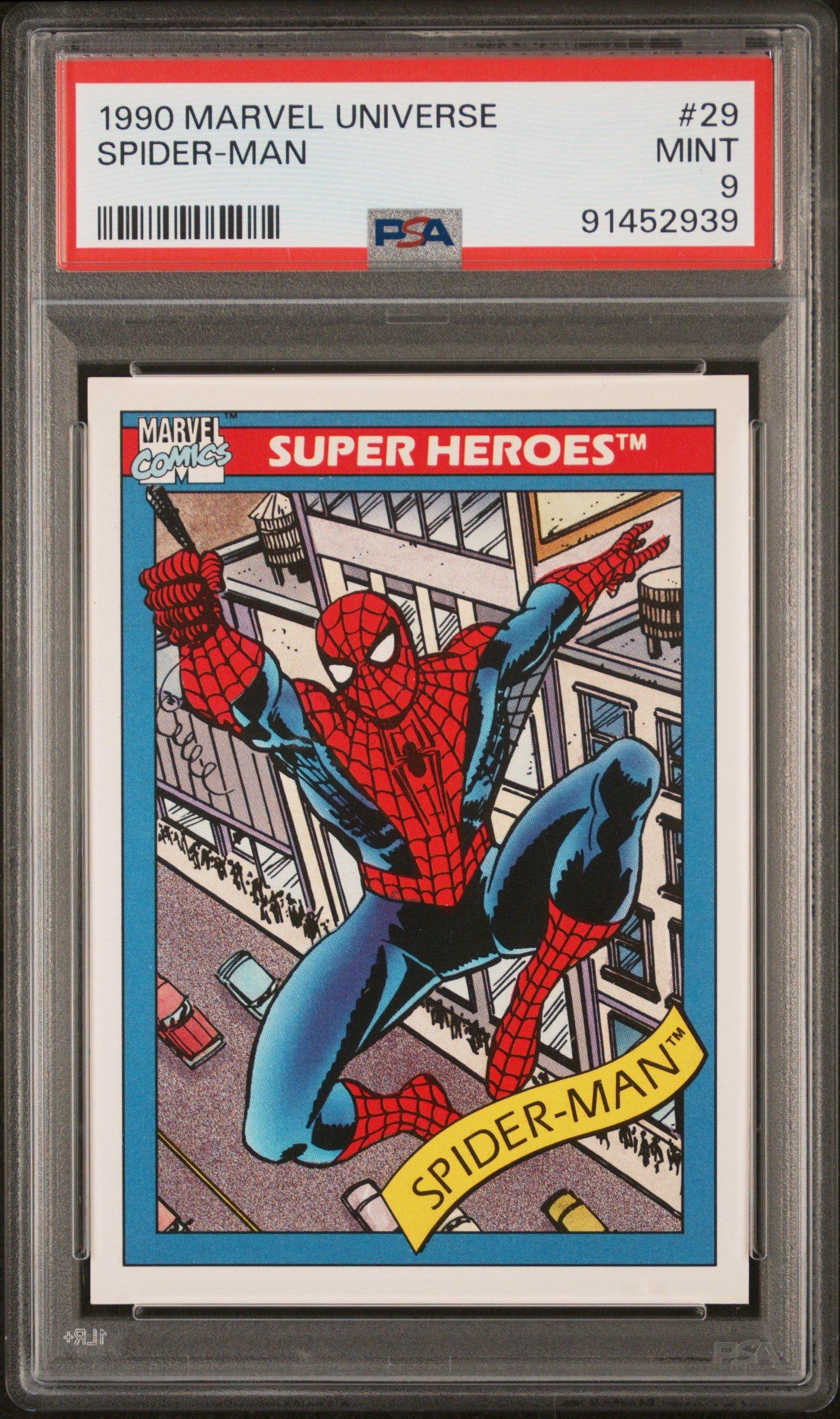 1990 Marvel Universe 29 Spider-man PSA 9