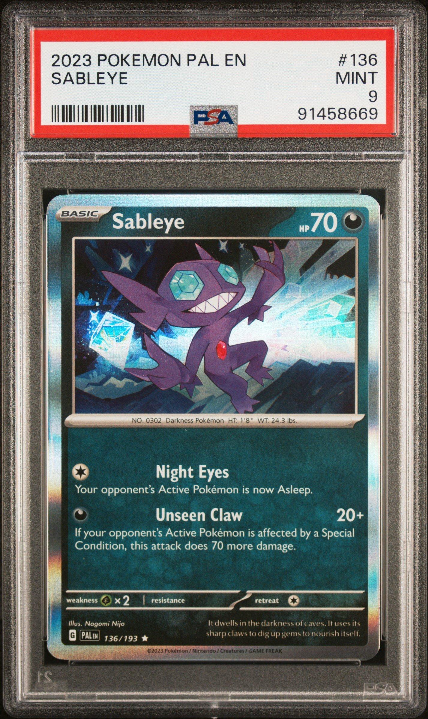 2023 Pokemon Pal En-paldea Evolved 136 Sableye PSA 9