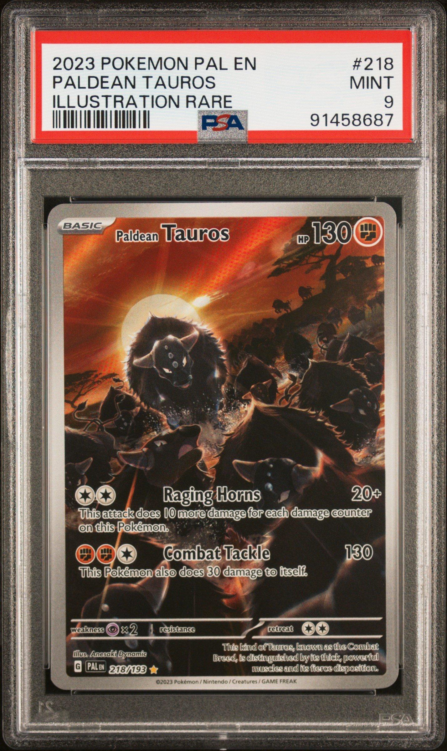 2023 Pokemon Pal En-paldea Evolved 218 Paldean Tauros PSA 9