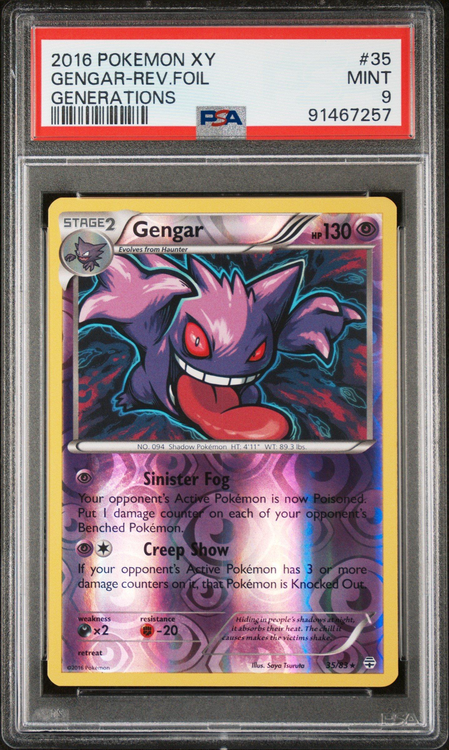 2016 Pokemon Xy Generations 35 Gengar-reverse Foil PSA 9
