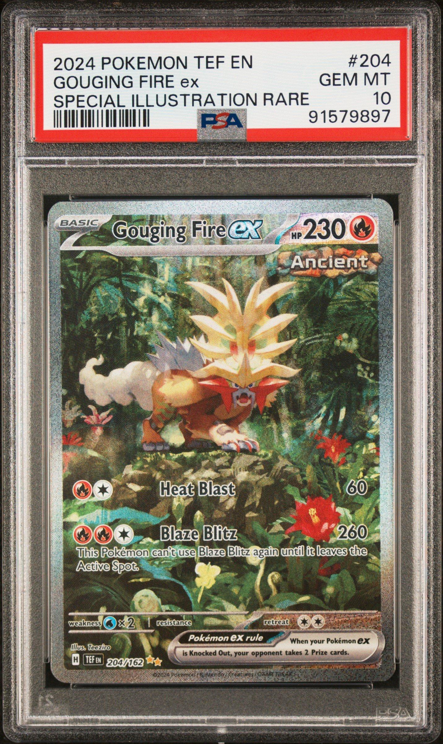 2024 Pokemon Tef En-temporal Forces 204 Gouging Fire Ex Special ...